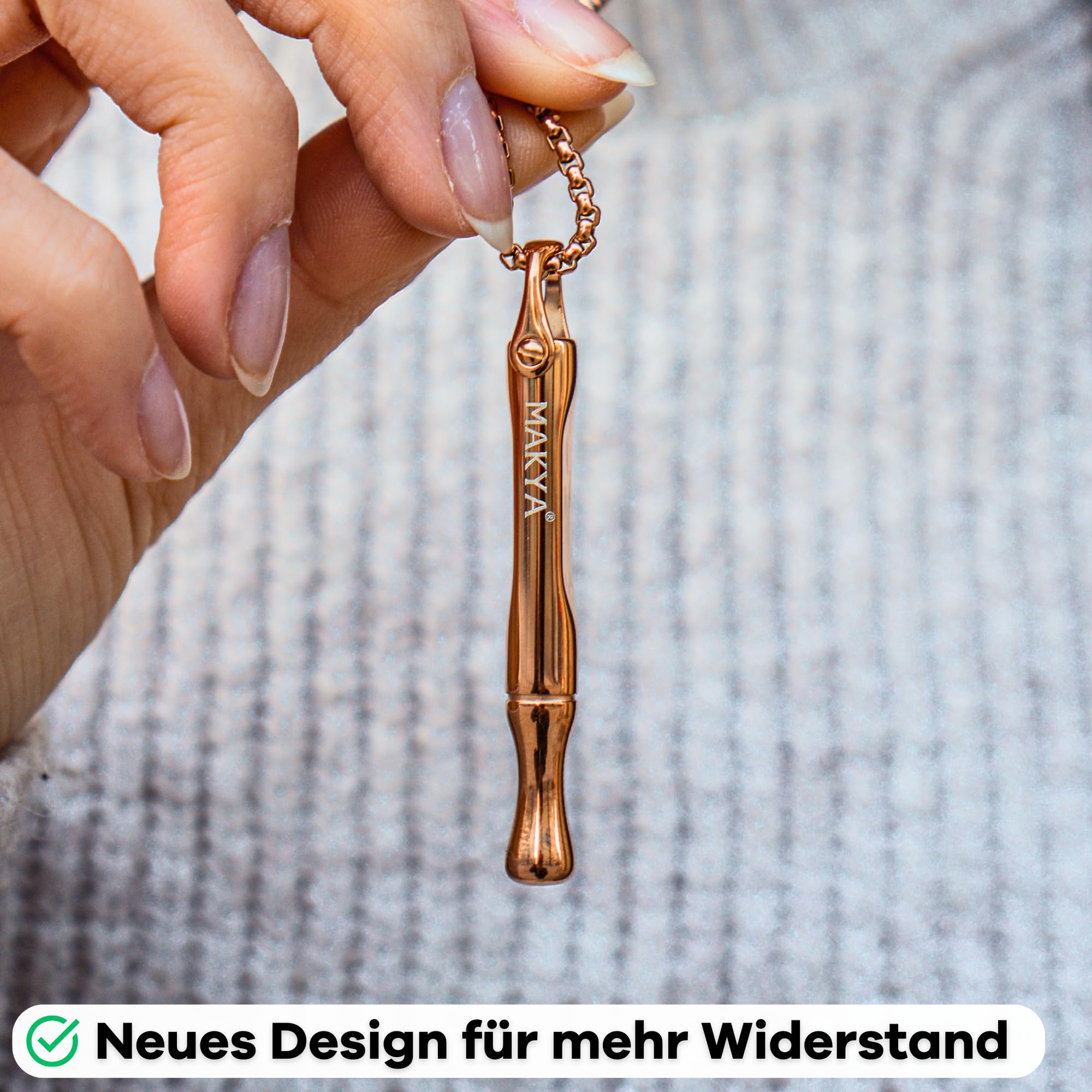 Makya Original V3 Schwarz Rauchentwöhnung Hilfsmittel I Nicht Kompatibel mit Makya Taste Geschmacksfilter I Atemstick & Atemkette zum Rauchen Aufhören I Nichtraucher mit Widerstand I Rauchstopp