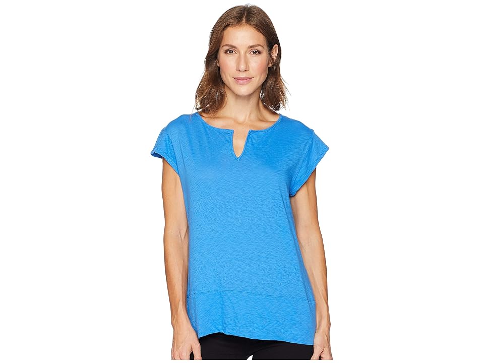 

Fresh Produce Vintage Split-Neck Tee (Atlantic Blue) Women's T Shirt