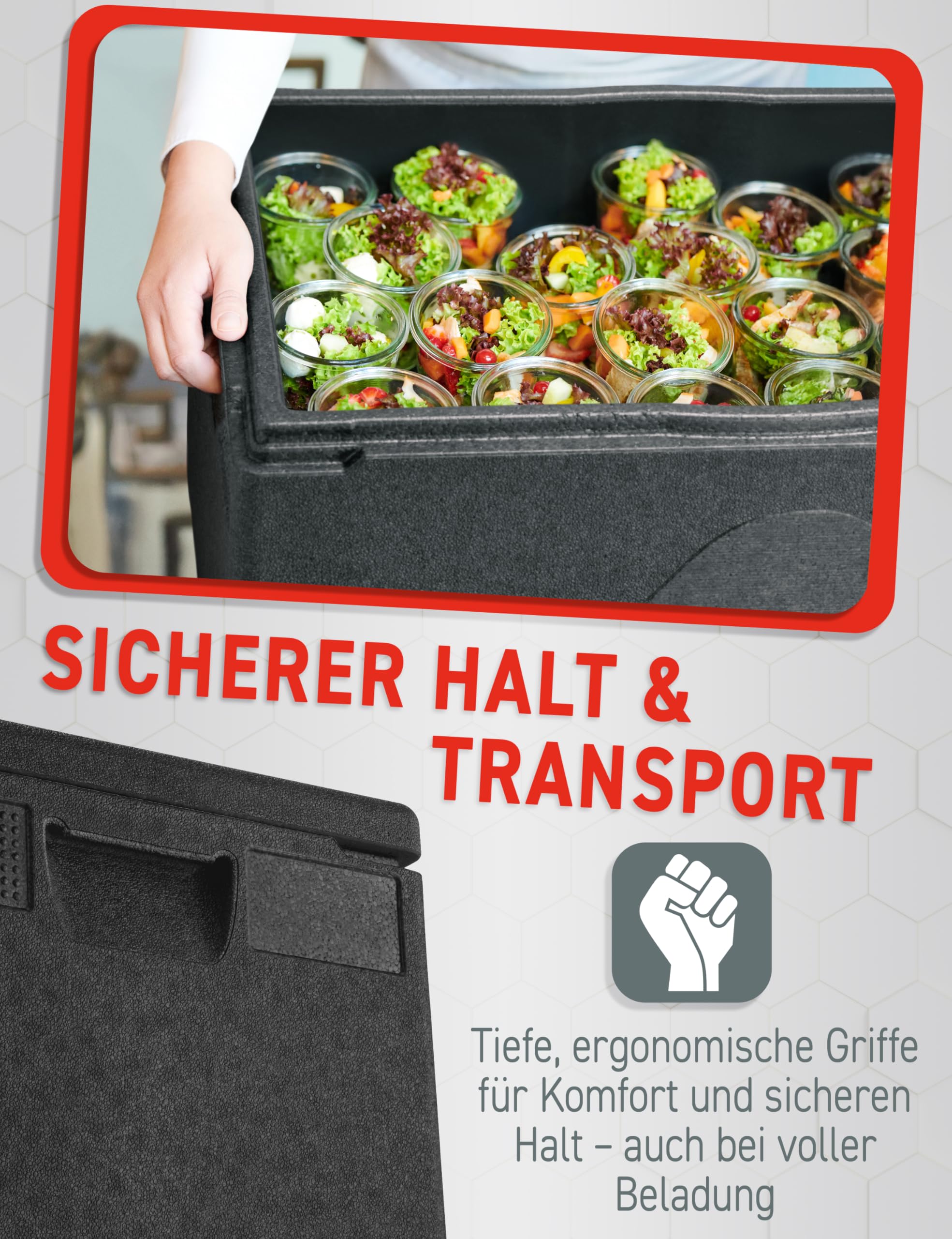Contenitore Isotermico PROFESSIONAL GN-1/1 Interno Liscio Termotrattato, Brevettato Igiene Sicura [Capacità: 48L]