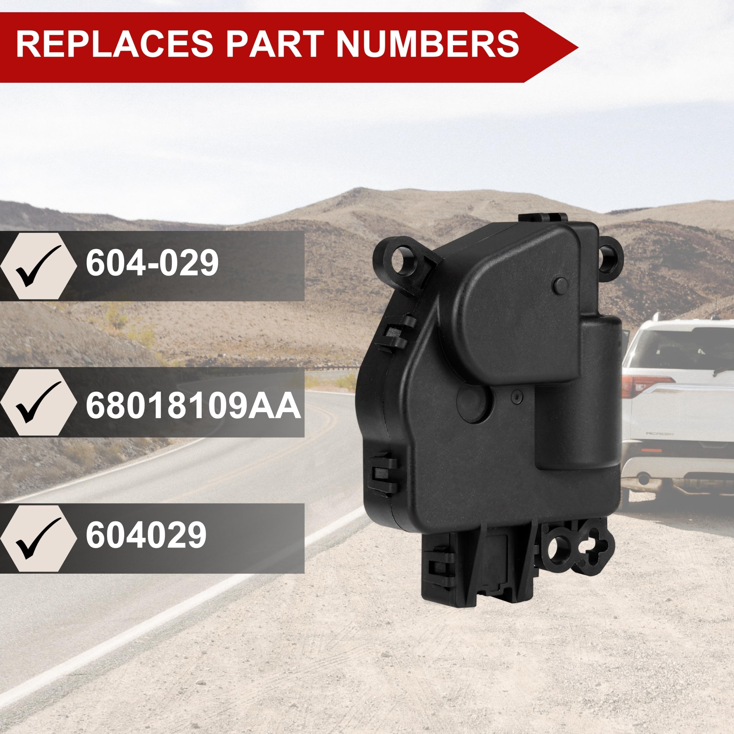 NITOYO HVAC Blend Door Actuator – Replaces 604-029 / 68018109AA, Fits Chrysler 200, Dodge Journey, Jeep Wrangler, Ram ProMaster 2010-2018