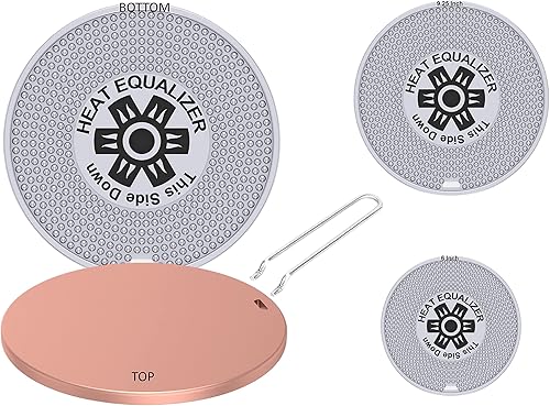 Heat Equalizer Juego de los 3 tamaños  El difusor de calor para estufa de gas  Aluminio y aleación de cobre, placa caliente y quemador de