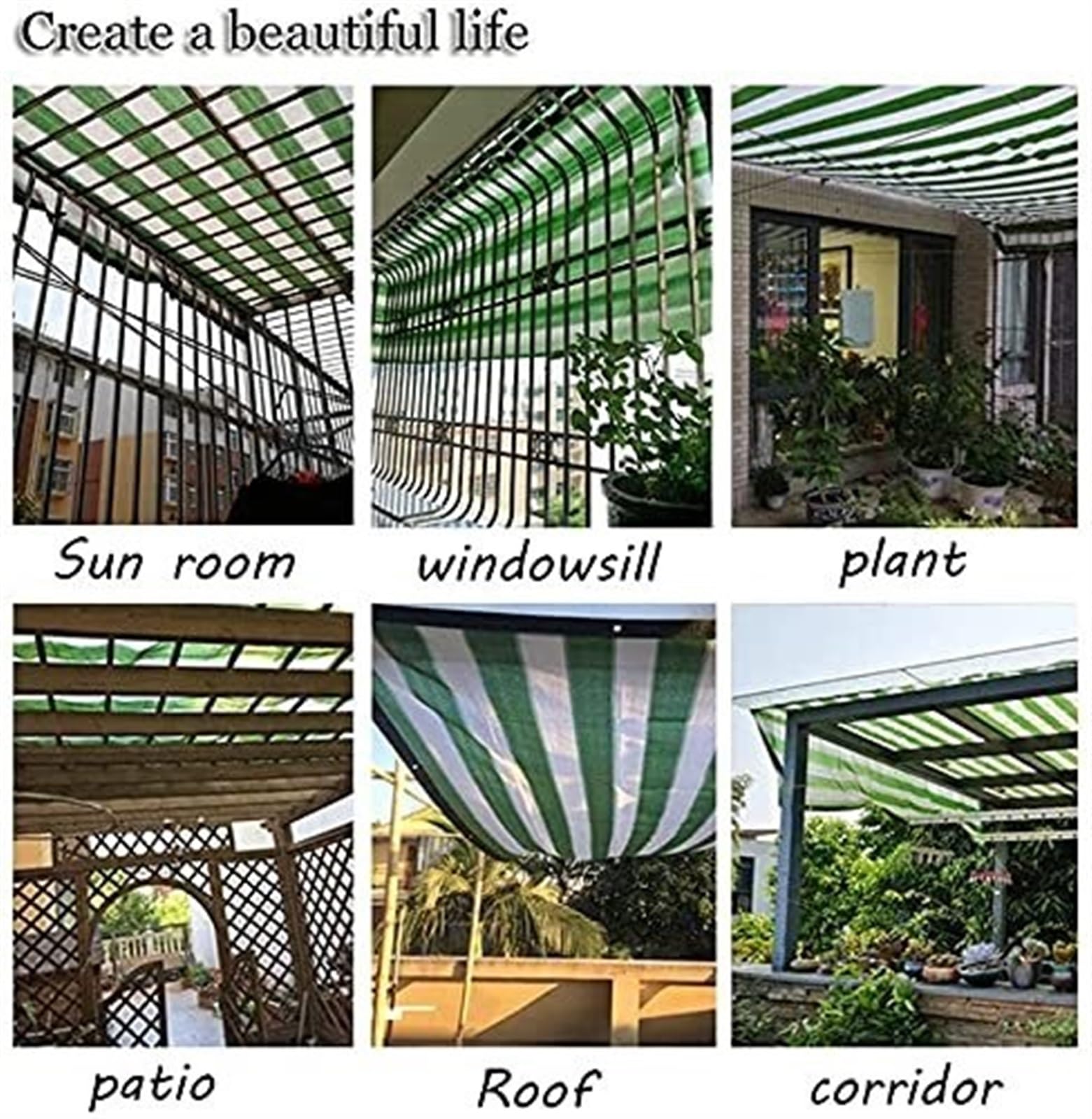 Sonnen- und Hagelschutznetz 2x2m 2x20m 5x20m 8x20m - 70%-80% Schattierung UV-beständig ideale per Gewächshäuser und Gartenpflanzen mit Ösen für einfache Befestigung
