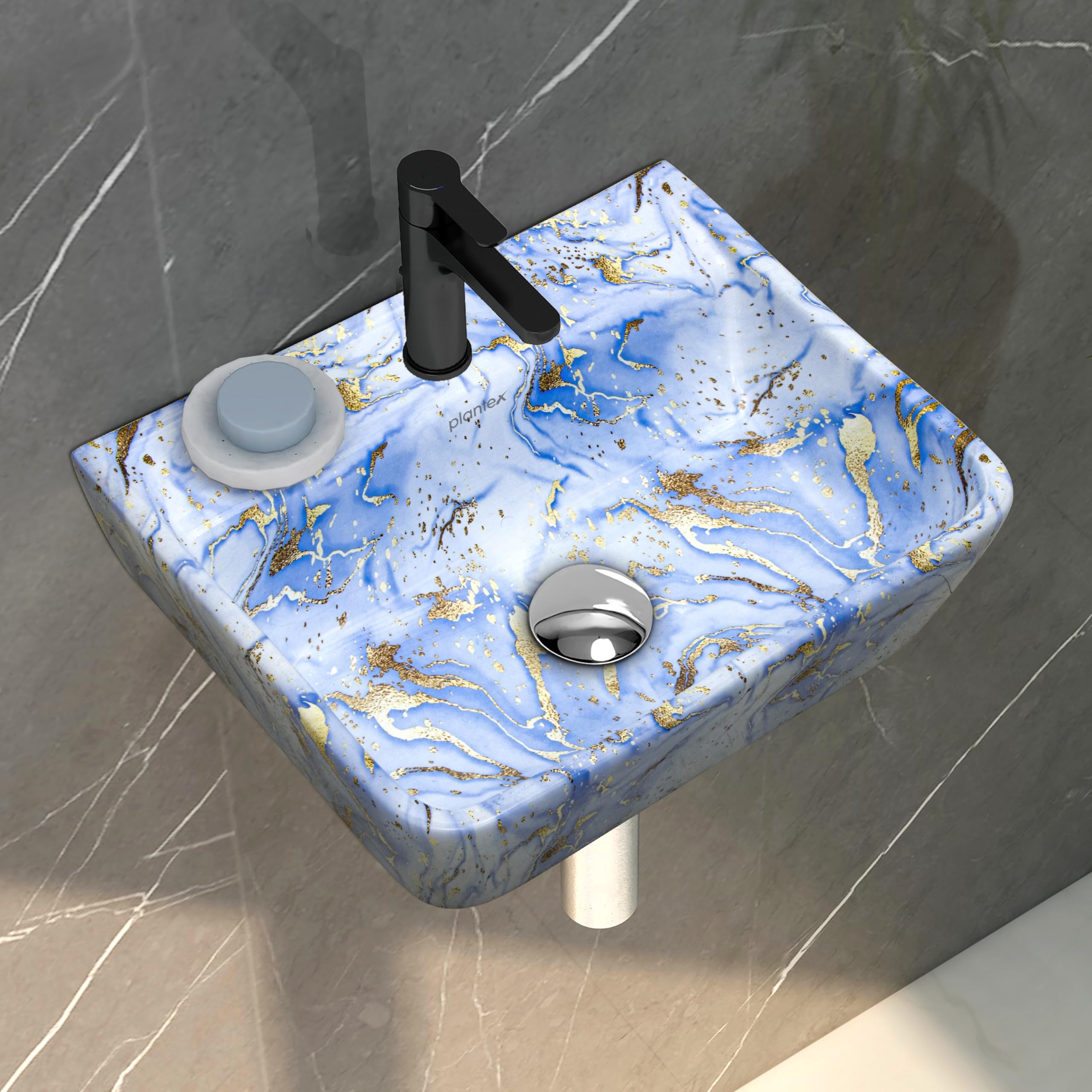 Plantex Ceramic Wash Basin - Black -14