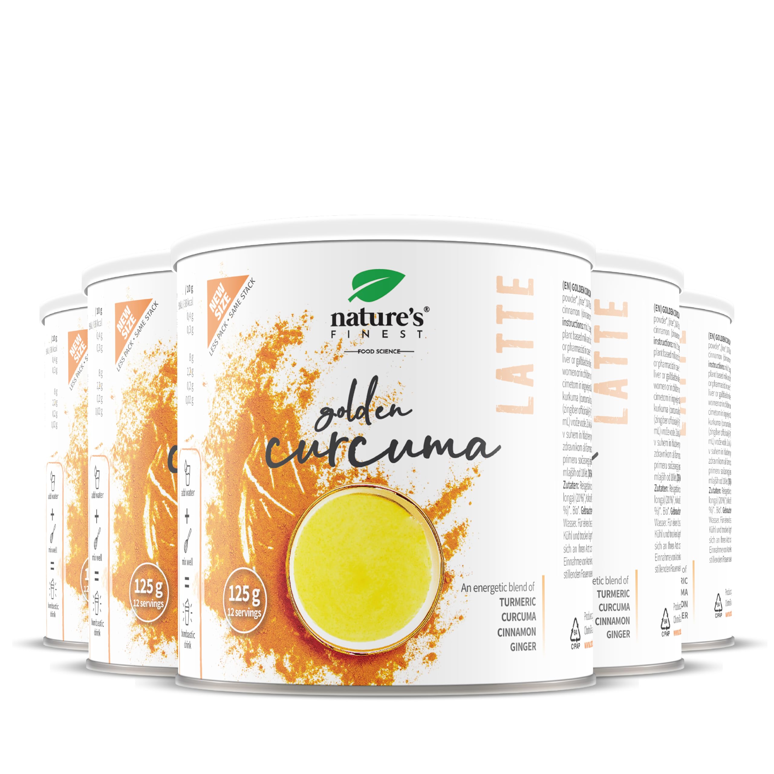 Nature's Finest Bio Golden Curcuma Latte, Instant-Tee 625 g (5er Pack)
