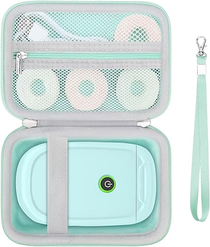 Supmay Estuche de transporte para máquina etiquetadora MARKLIFE P11, mini portátil Bluetooth Thermal Labeler estuche de viaje con bolsillo de malla