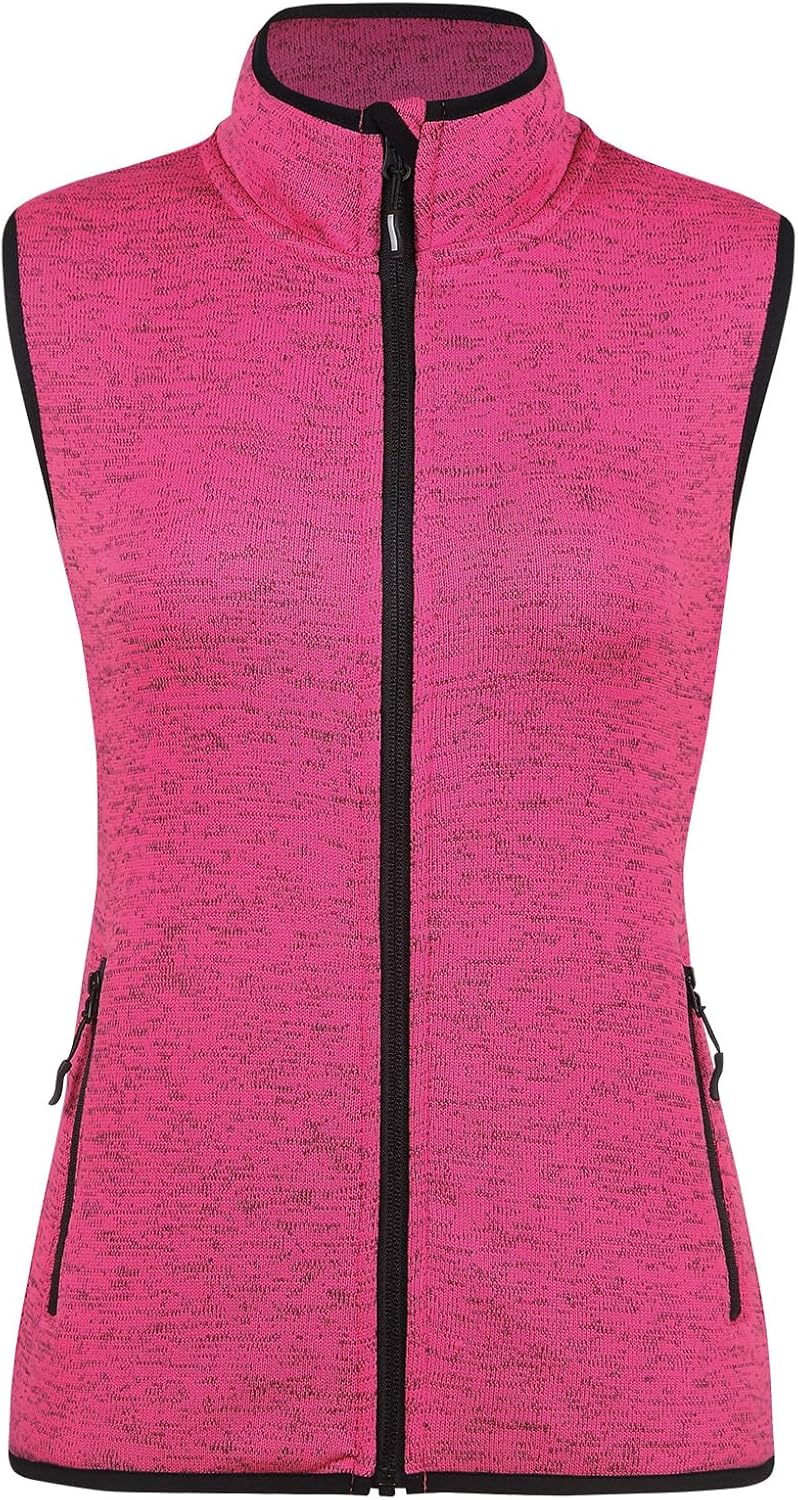 Zip Up Womens Vest with Zipper Pockets Athletic Sweater Fleece Vest Sleeveless Sweater Jacket - Image 5