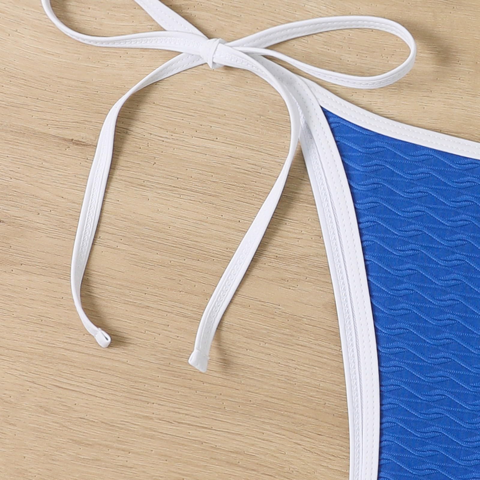 Ensemble Bikini pour Femme, Haut de Bikini Gros Seins, Bikini brésilien Triangle, Maillot de Bain élégant, Maillot de Bain Deux pièces, String Taille Basse, Triangle Dos Cou