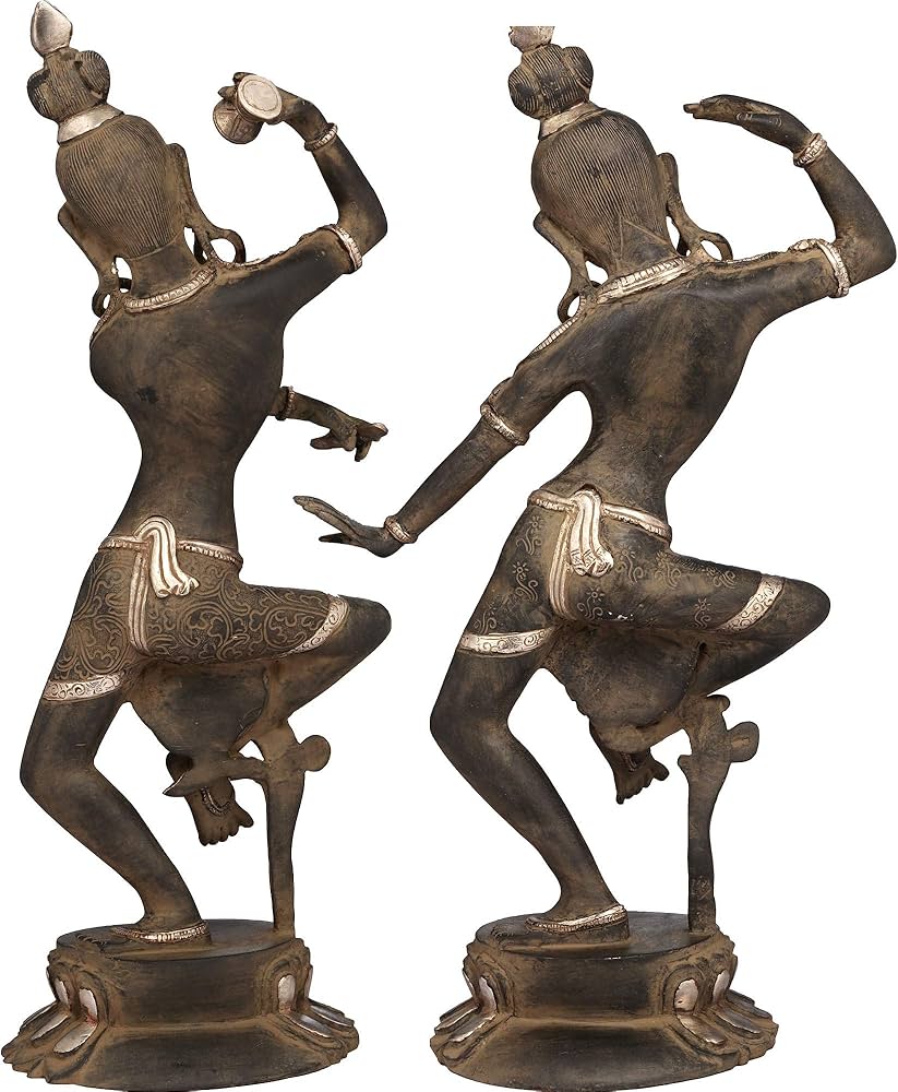 インド　真鍮像　アンティーク Amazon.co.jp: 真鍮インディアンレディバス像、インド人女性が入浴する