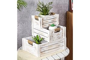 TIMRIS Rustic Wood Nesting Crates: Enhancing Farmhouse Décor