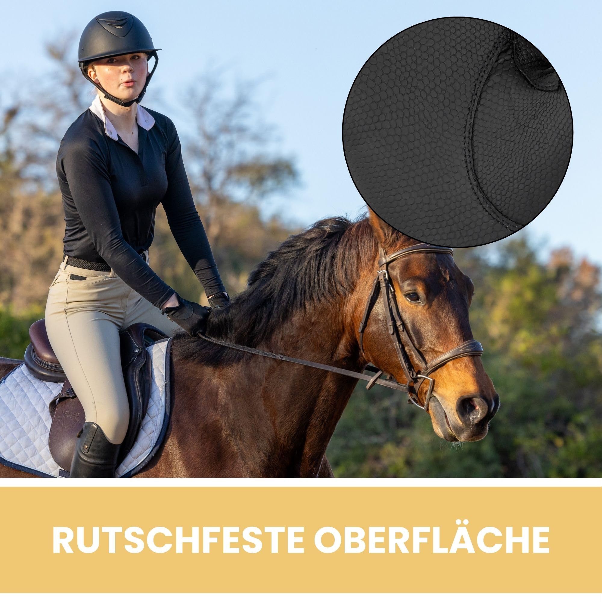 Guanti da equitazione antiscivolo con glitter Bali