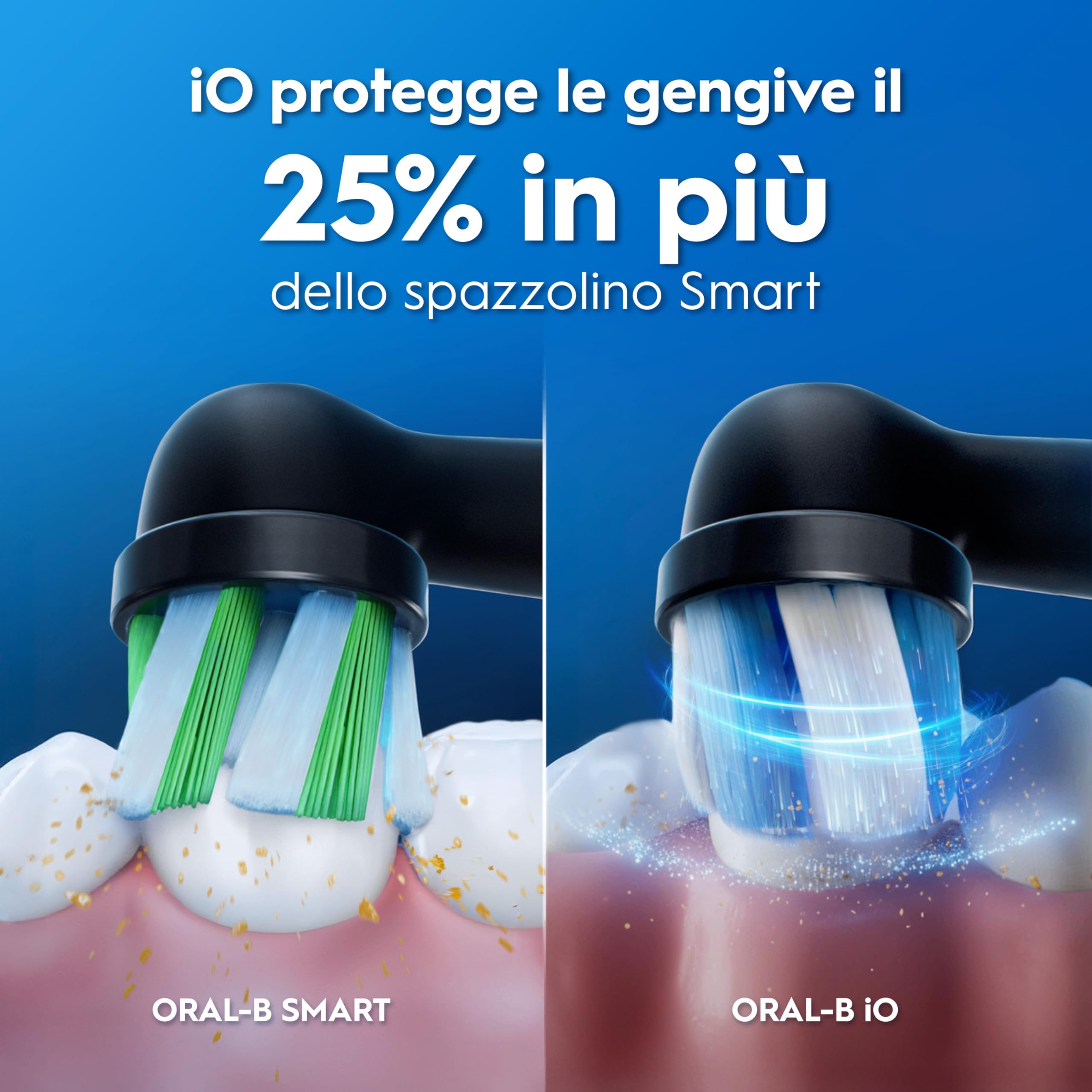 Oral-B Spazzolino Elettrico Ricaricabile iO 3N Nero, 1 Testina Di Ricambio, 1 Spazzolino Elettrico Oral B + 1 Dentifricio Gengive & Smalto Pro-Repair Classico 75ml