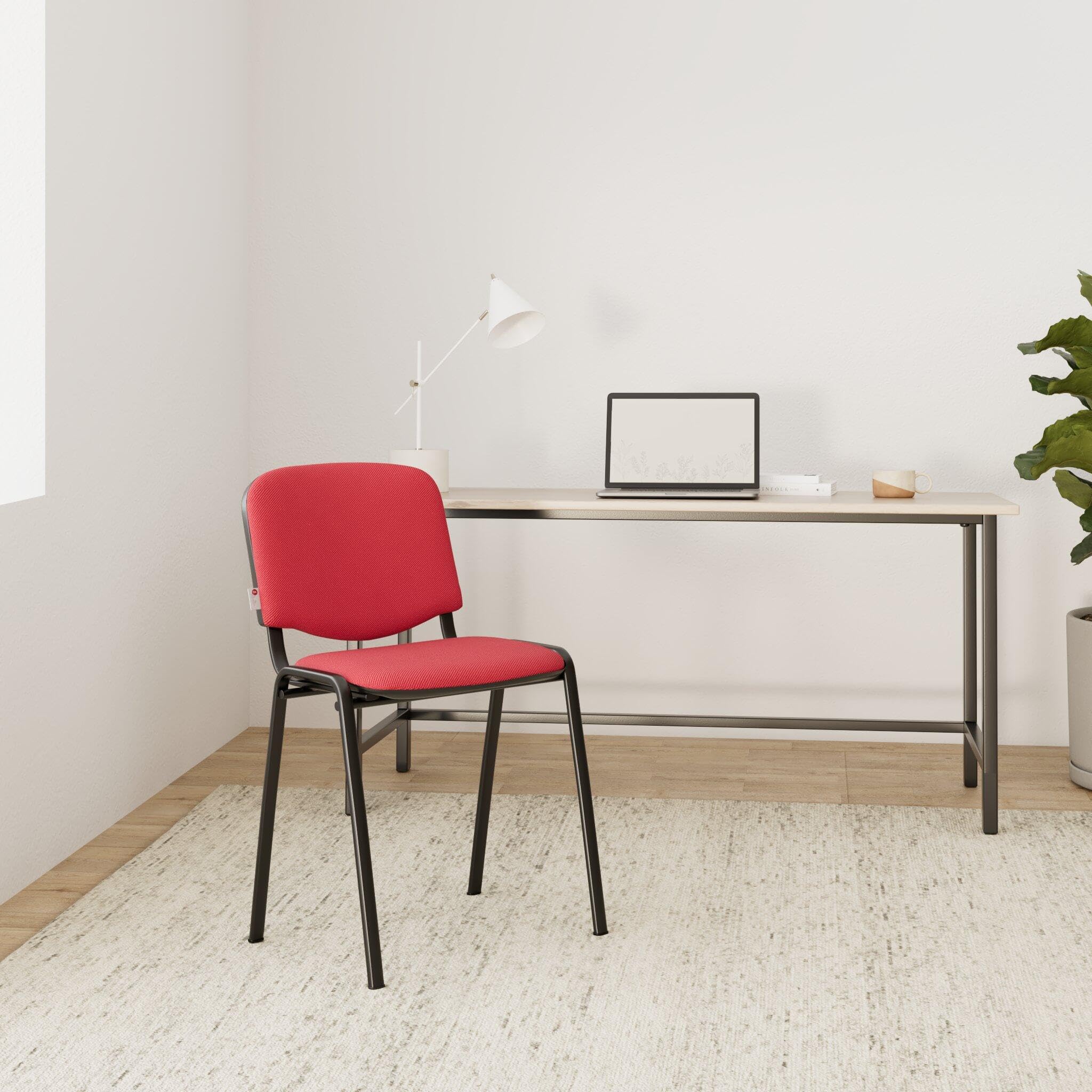 Sedia Attesa Ufficio Sala Conferenze poltrona Venere tessuto colore ROSSO