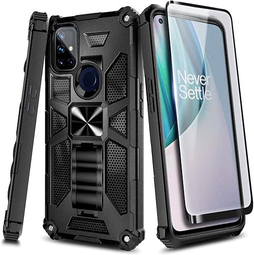 Miniatura 5 de NZND Funda para OnePlus Nord N10 5G con protector de pantalla de vidrio templado (cobertura máxima), protección de cuerpo completo a prueba de