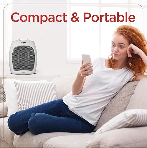 Miniatura 3 de BLACK+DECKER - Calentador de escritorio, pequeño, blanco