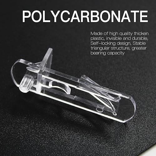 Miniatura 9 de 20 pasadores de plástico con bloqueo de 0.315 in, clips de plástico transparente de 1-316 pulgadas para orificio de clavija de 0.315 in de diámetro