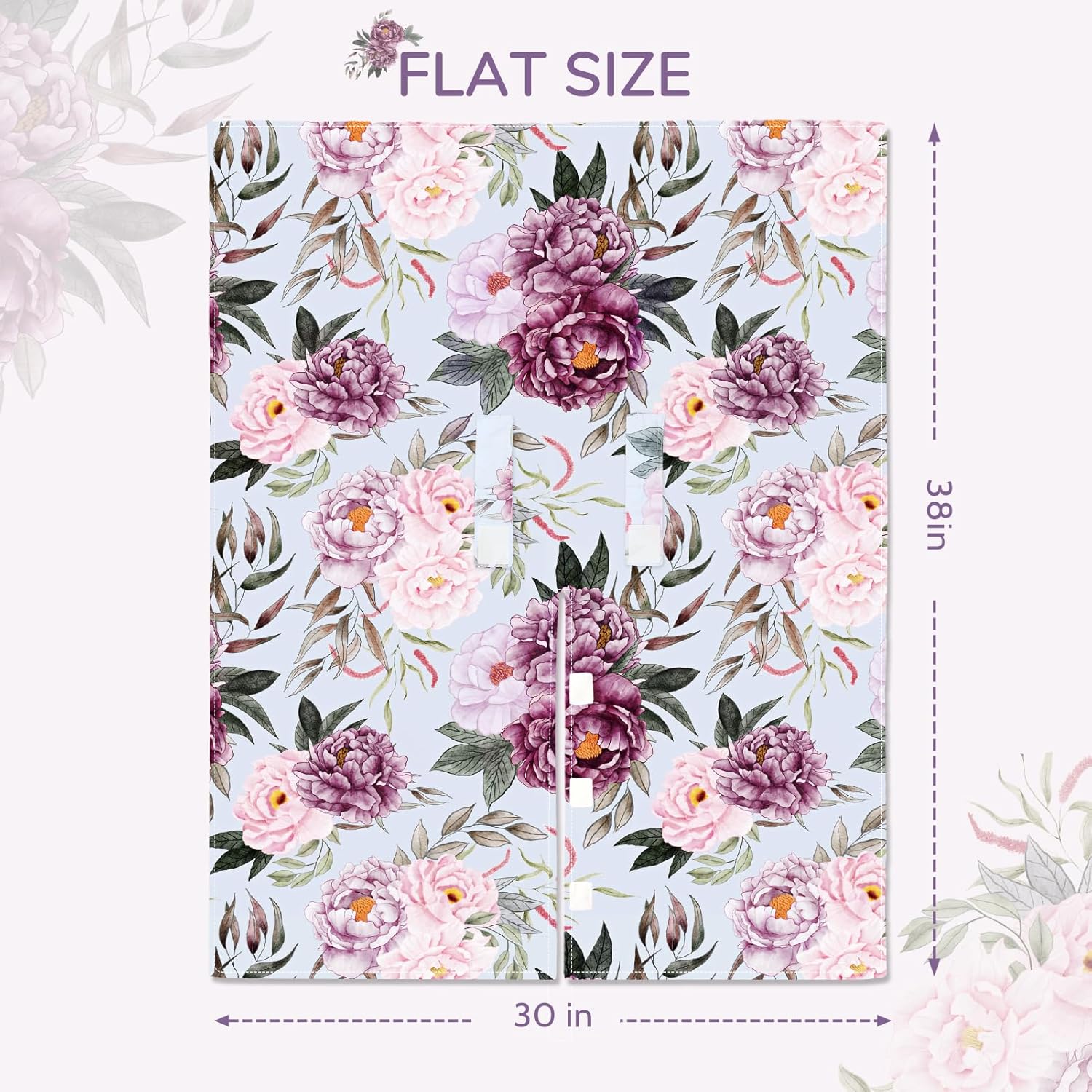 Baby Car Seat Cover, Peekaboo Opening Car Seat Canopy for Baby Girls Boys, Mom Nursing Breastfeeding Covers, Blanket for Infant, Pink Purple - Image 7