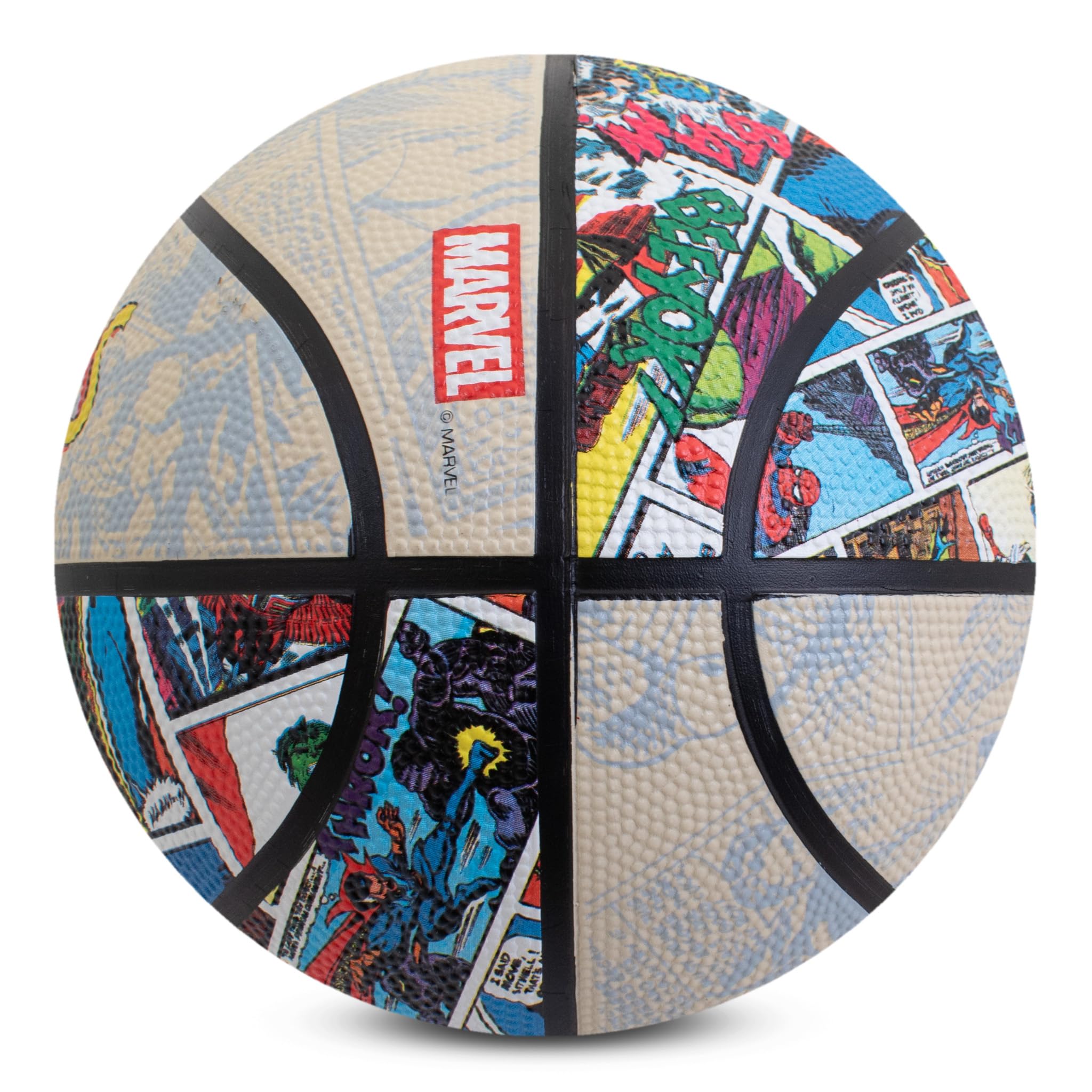 Ballon De Basket Iron Man Taille 5 - Licence Marvel, Intérieur/extérieur, Antidérapant, Pour Enfants