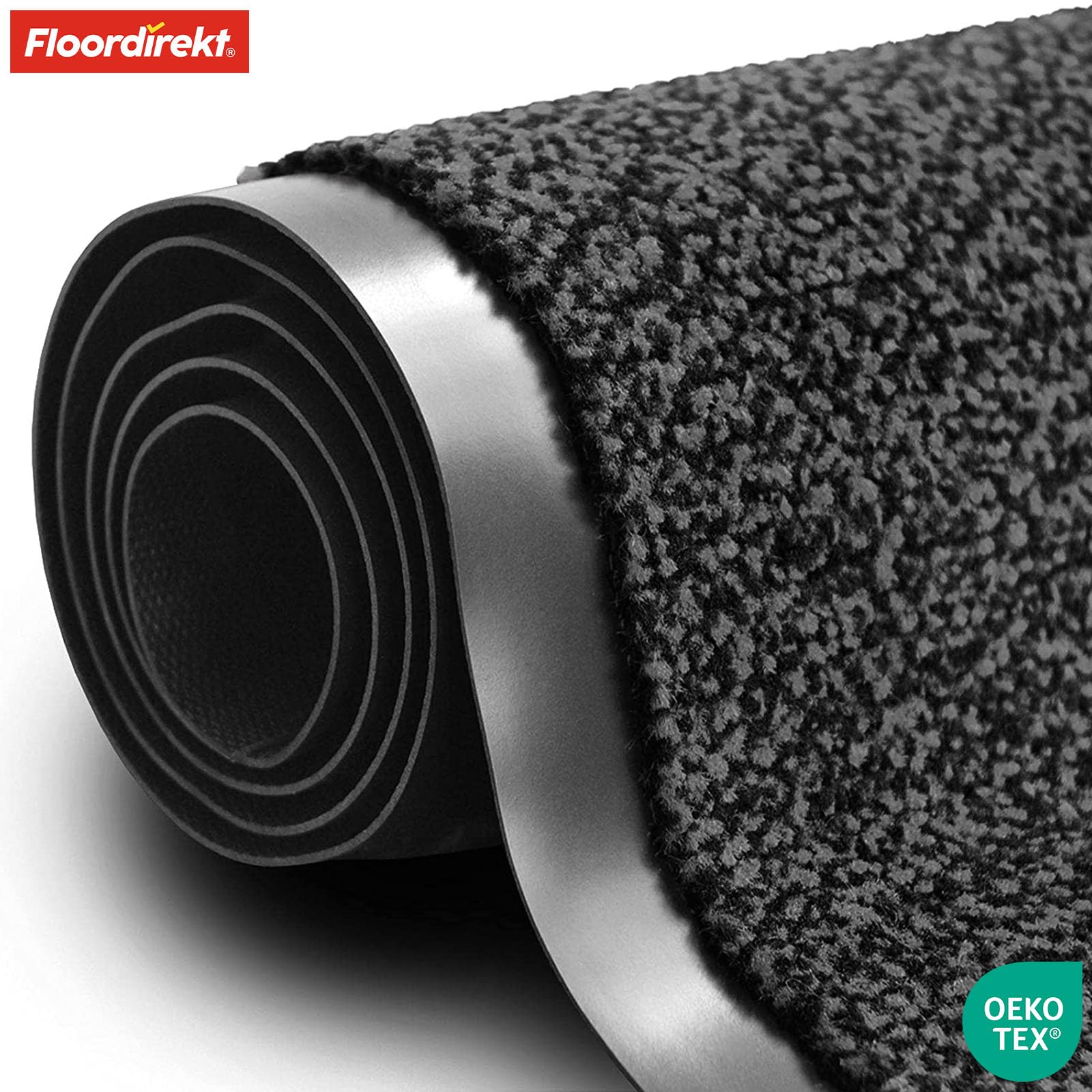 ETM | Felpudo, Alfombra de Entrada | Antideslizante, Color único | Producto de Calidad | Alfombra de Entrada Lavable | Antracita-Negro, 200 x 200 cm