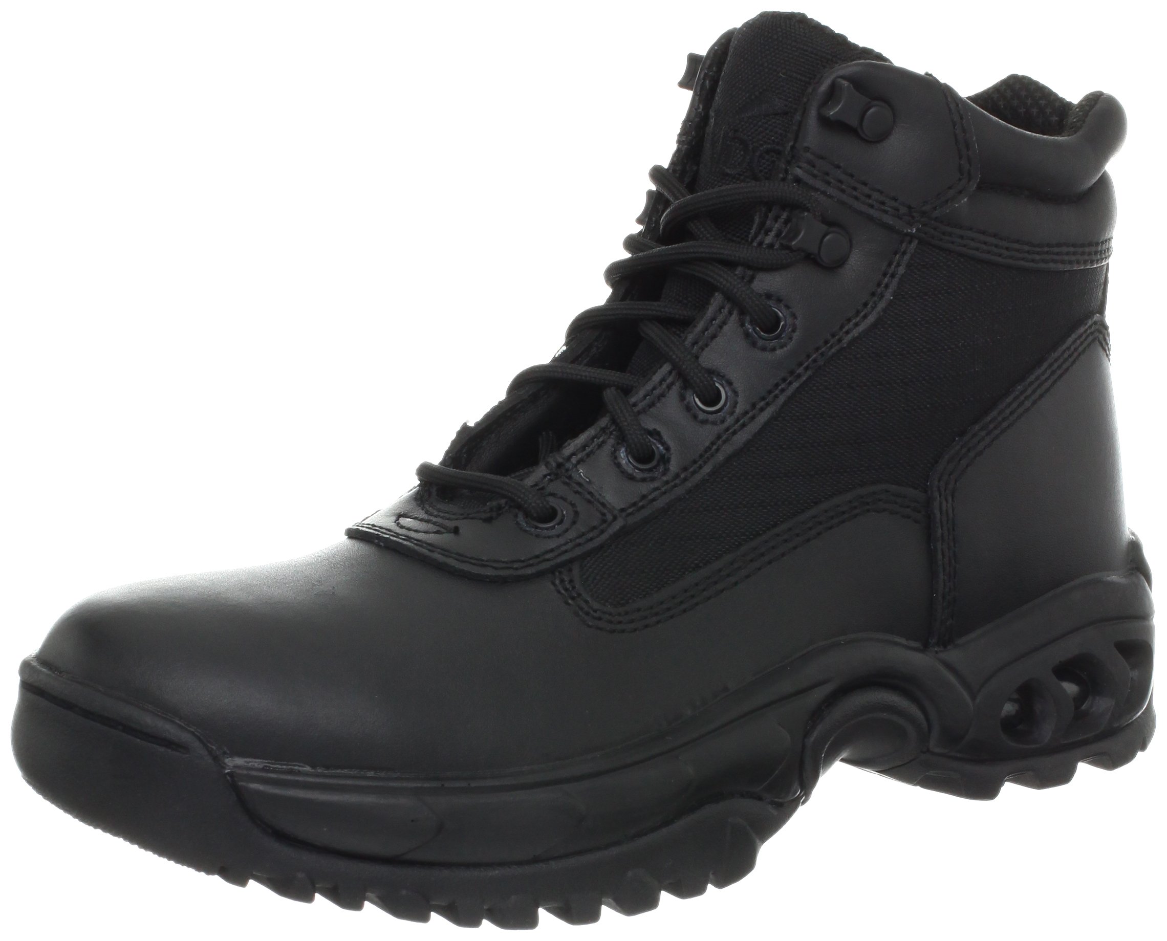 Ridge Outdoors Men’s Tactical Boots Air-Tac 6” with Zipper Black Combat Leather Oil & Slip Resistant Boots