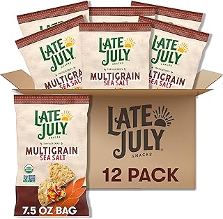 Late July Multigrain Sea Salt Tortilla Chips Snacks, Made with A Blend o...