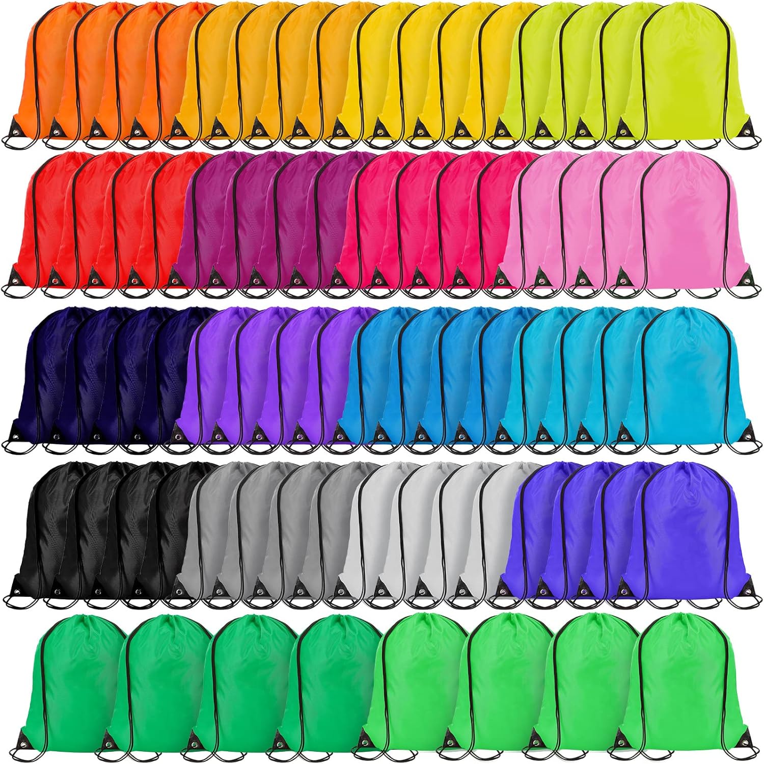 LEIFIDE 200 Pcs Drawstring Bags Bulk, Drawstring Backpack