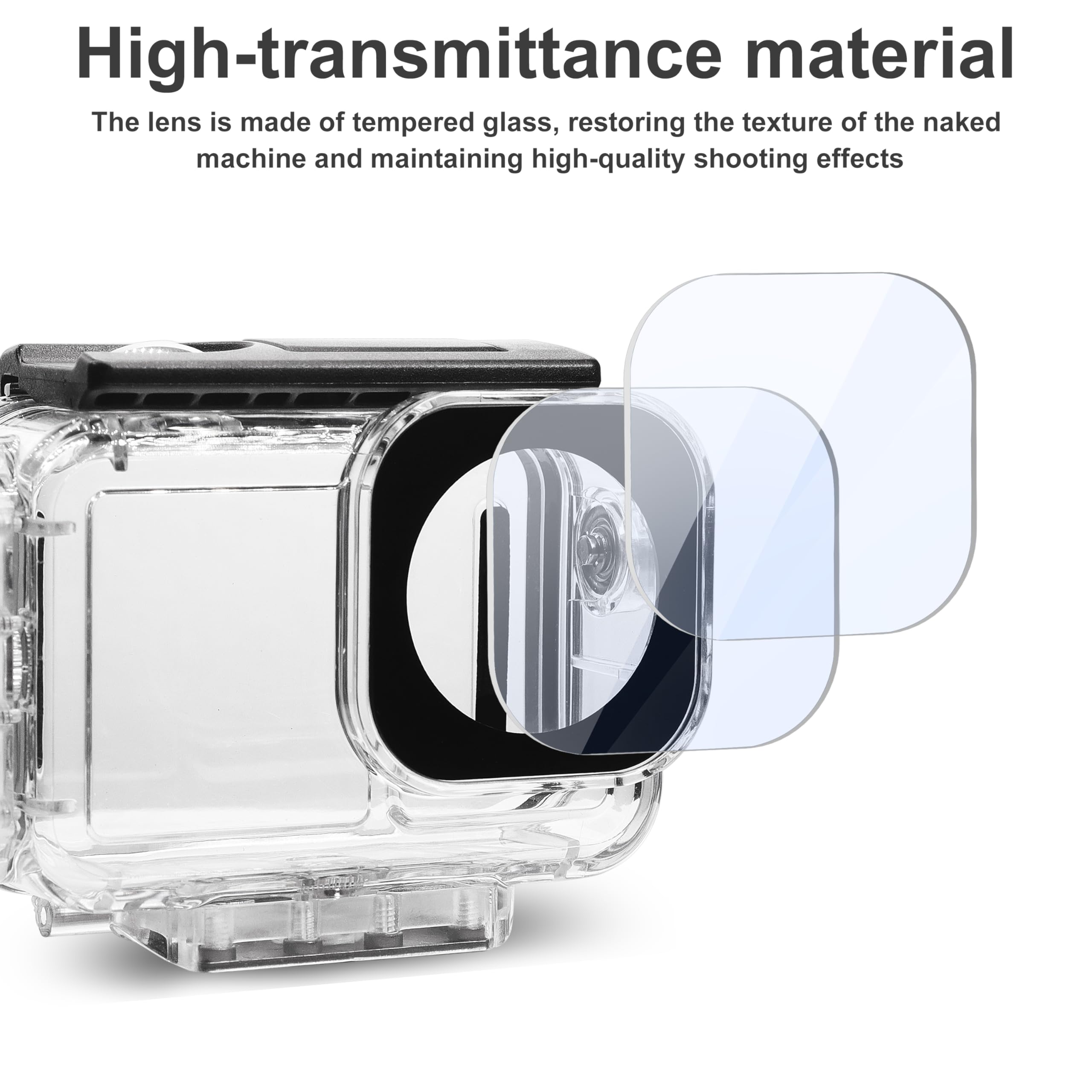 FitStill Funda impermeable subacuática de 60 m con interfaz magnética de liberación rápida compatible con DJI Osmo Action 5 Pro, 4, 3