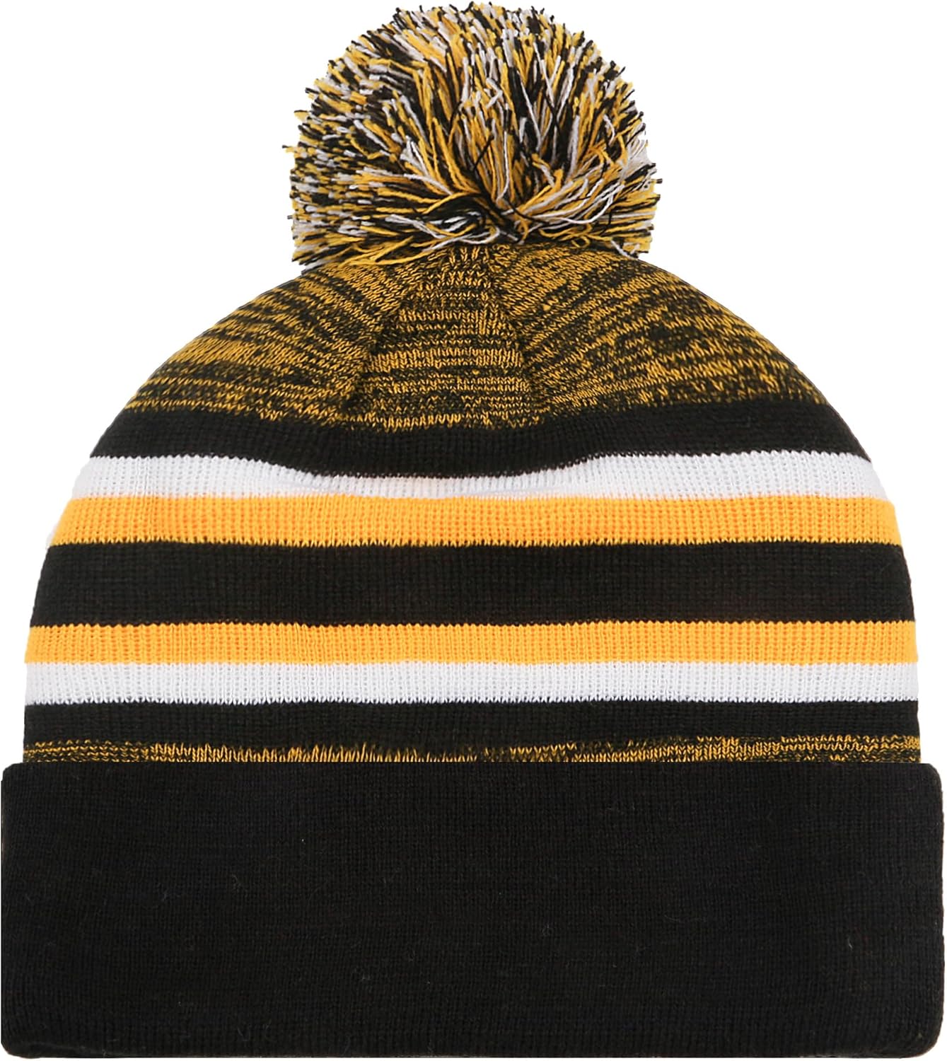 Pittsburgh Beanie Hat Football Knit Hats Winter Cuffed Stylish Beanie Cap Sport Fans Fashion Toque Cap Black - Image 2