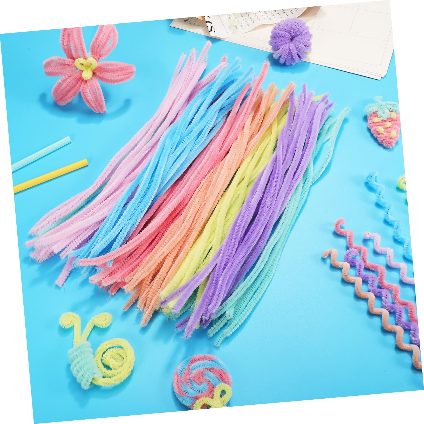 Gadpiparty 5 Set Pipe A Bastoncino Intrecciate Scovolini Scovolini Lunghi Per Artigianato Scovolini Arcobaleno Color Beige Scovolini Spessi Per Artigianato Scovolini 300 pezzi * 5