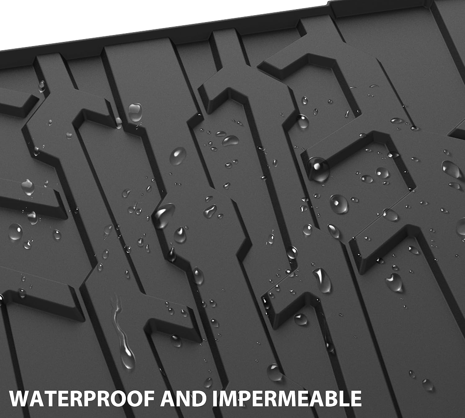 SAUTVS TPE Cargo Bed Mat Liner for Yamaha Wolverine RMAX 2 1000, Rubber Rear Cargo Bed Mat All Weather Protector Slush Liner for Yamaha Wolverine RMAX2 1000 2021-2025 Accessories(1PCS)