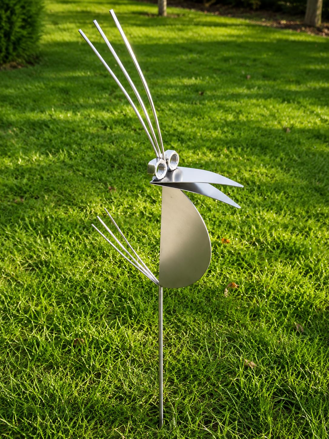 Generisch Edelstahl Vogel/Garten Skulptur 120cm Granitvogel V2A