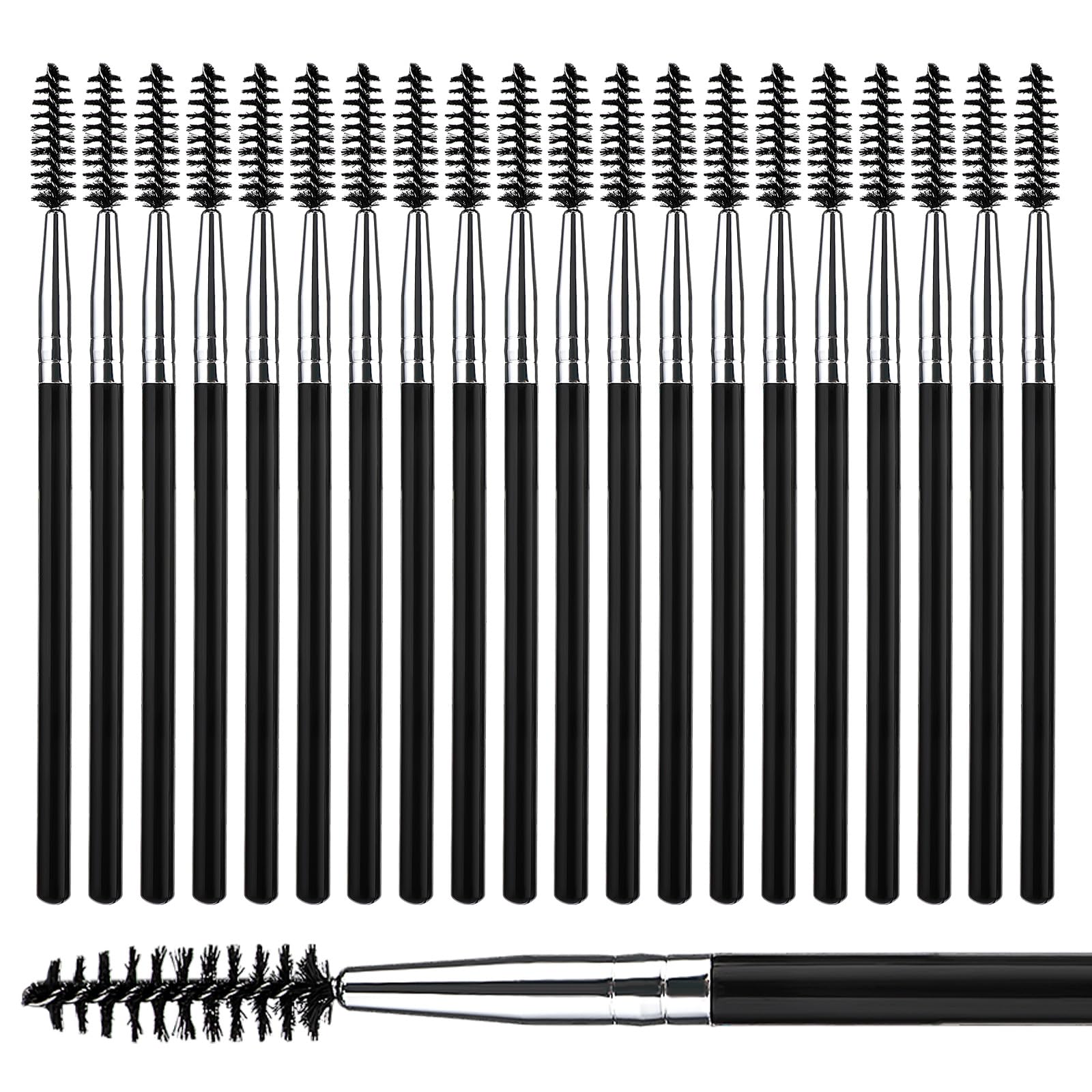 TIESOME 20 Pcs Eyelash Eyebrow Brush, Lash Spoolies Brushes Mascara Wands Applicators Eyelash Comb Multifunctional Makeup Tools for Extensions