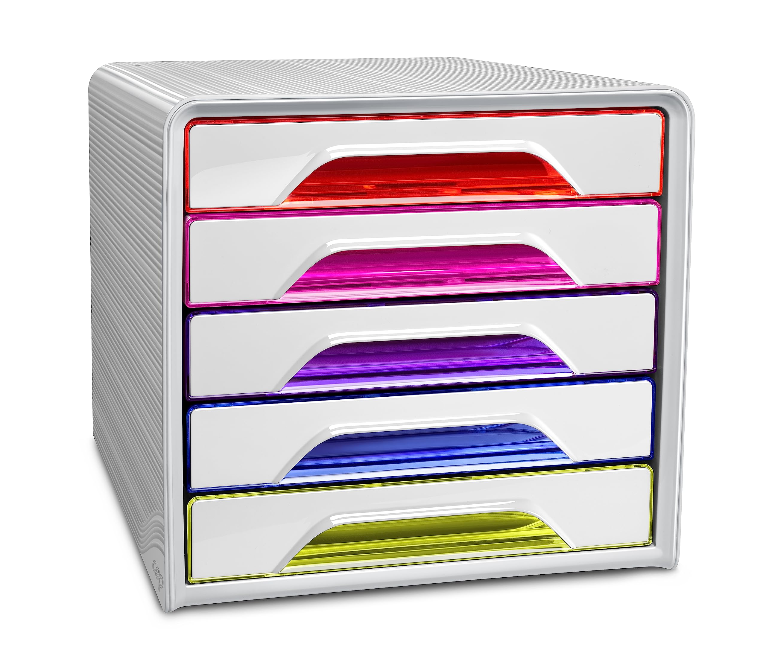 CEP Bloc de classement Module Organisateur 5 tiroirs Rangement documents Bureau Smoove Happy Multicolore