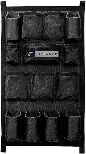 Equine - Organizador largo para puerta de remolque Bolsa de aseo para puerta de remolque de caballo, bolsa de almacenamiento para puerta de