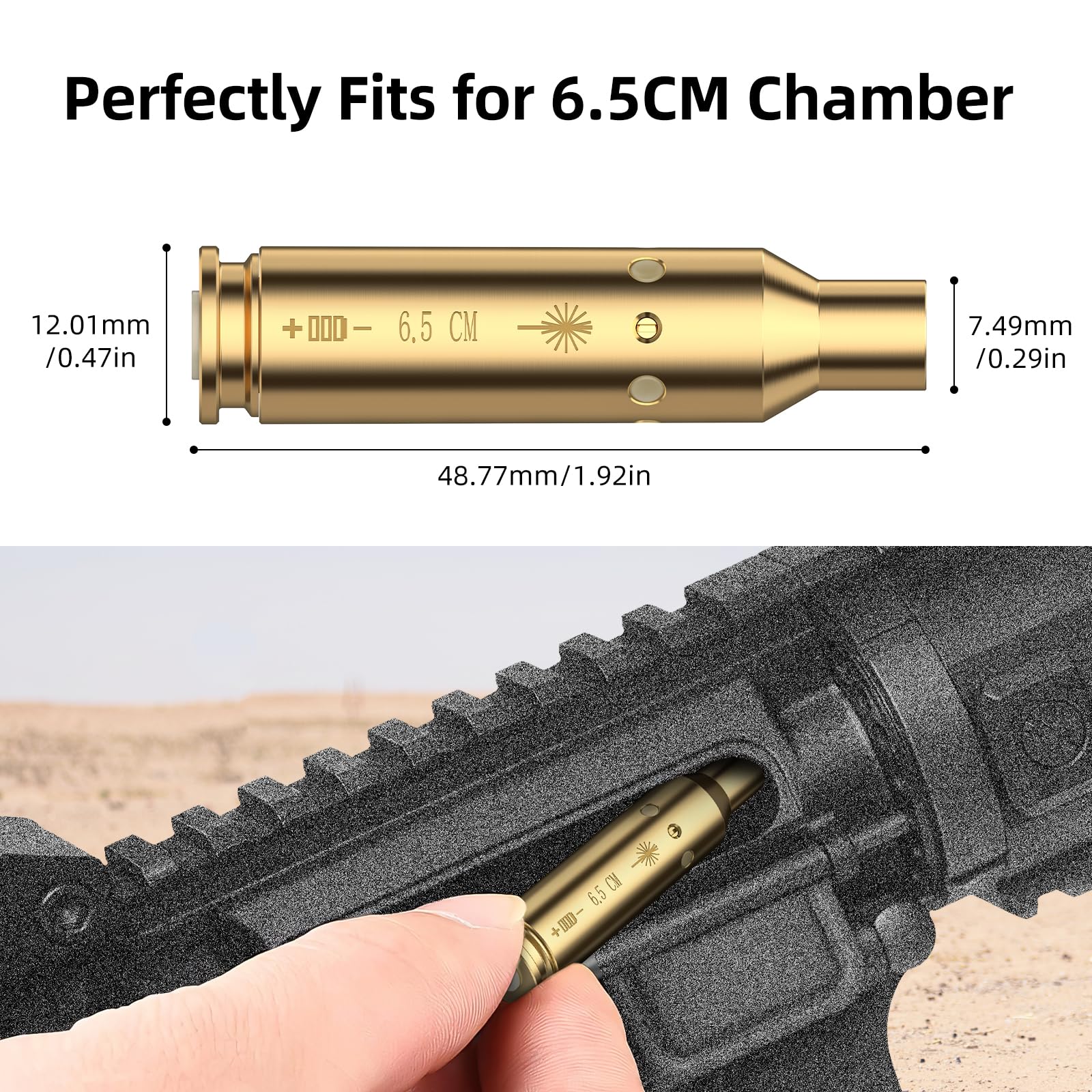 EZshoot 6.5 Laser Bore Sight Red Laser for 6.5 CM Bore Sight Rem Gauge Laser Boresighter with 4 Sets of Batteries