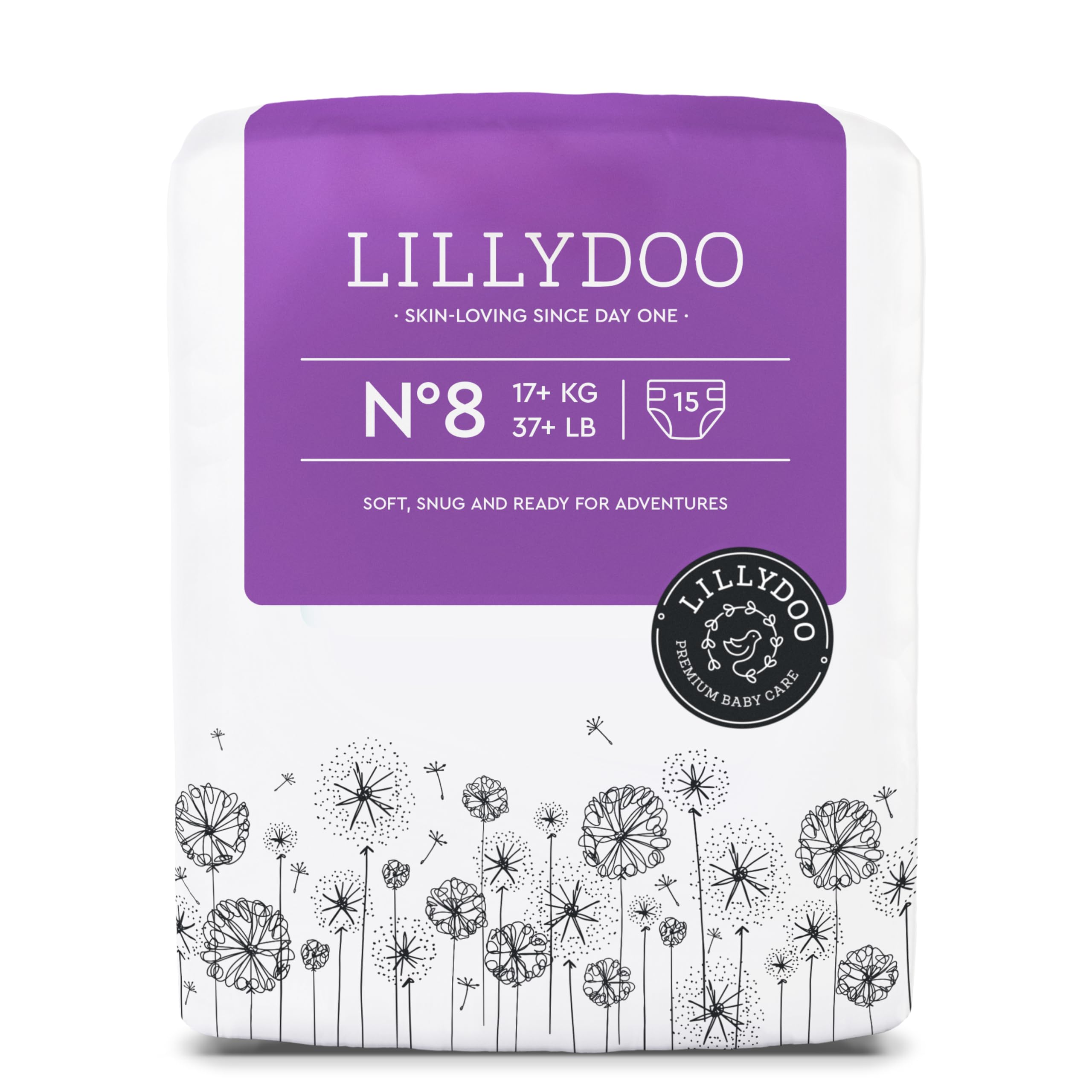 Pañales LILLYDOO delicados con la piel - talla 1 (2+ kg), caja de medio mes (72 unidades), protección contra fugas, suaves, sin perfumes ni lociones y dermatológicamente probados — view 26