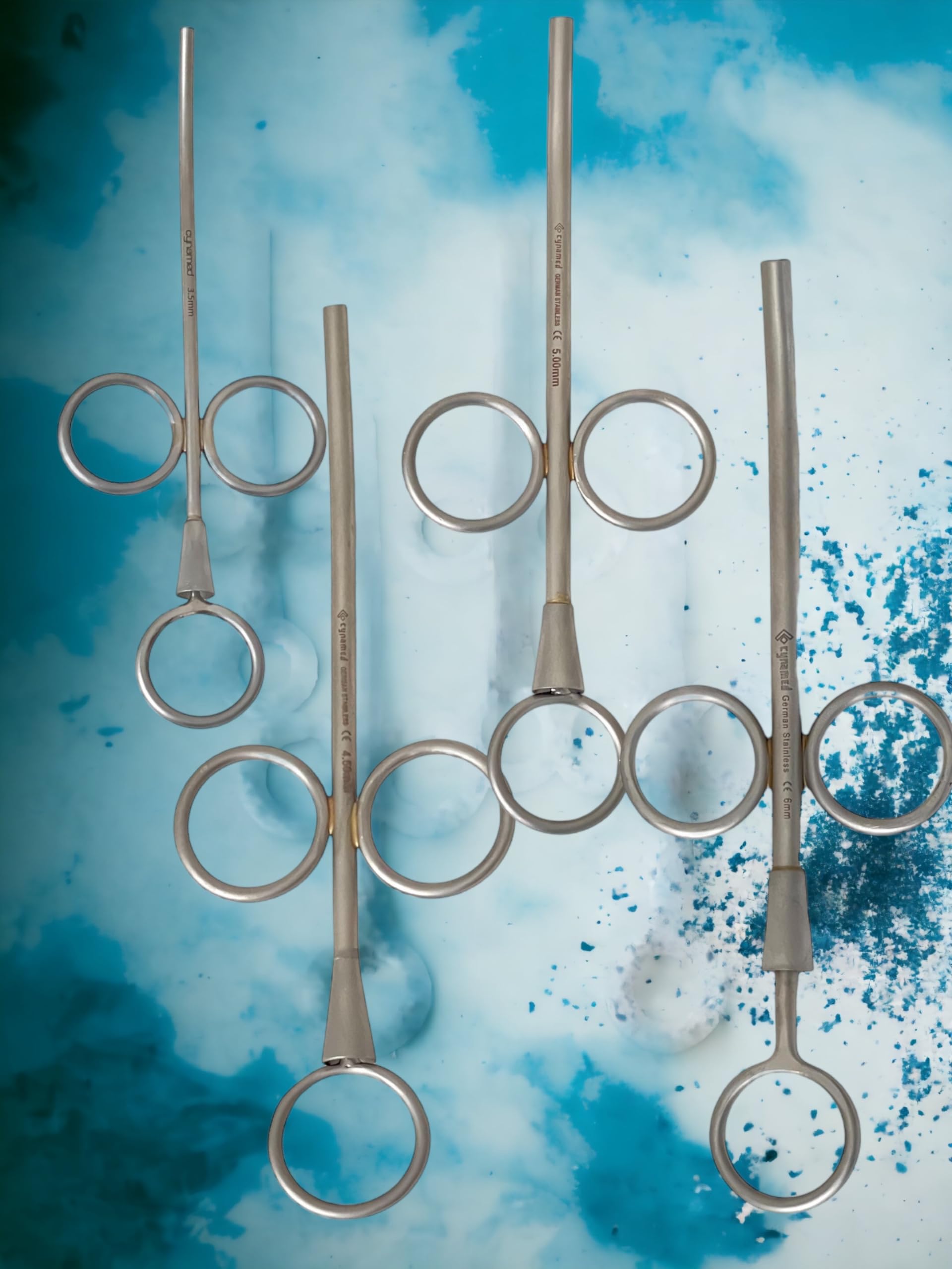 Artlab-Dental Implant Bone Graft Syringe Sizes 3.5mm to 6mm - Set of 4 Each - 3 Rings - German Stainless CE Premium