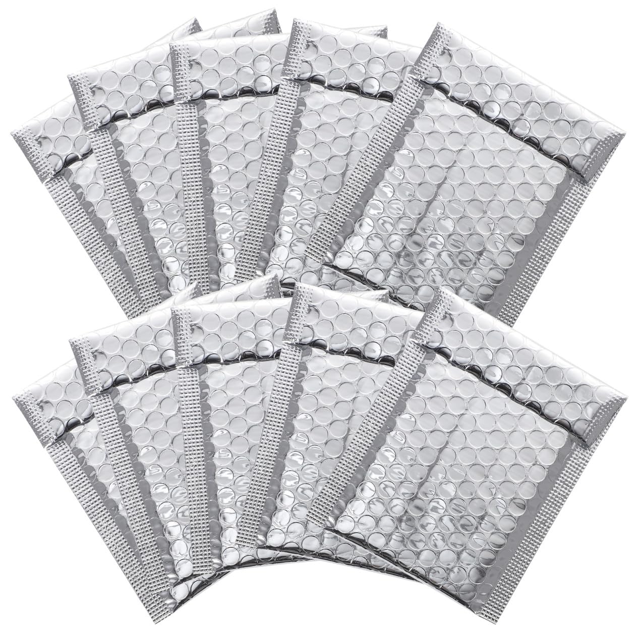100 Selbstklebende Versandtaschen mit Luftpolsterfolie Gepolsterte Aluminiumbeschichtete Umschläge aus Pe Verschleißfest und Manipulationssicher für Büro und Zuhause