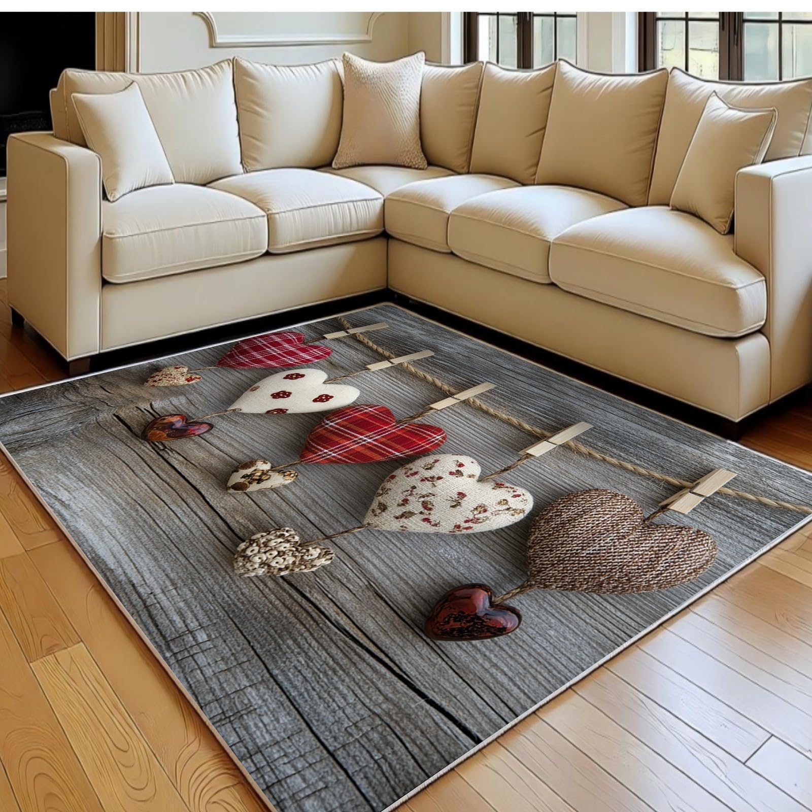 Tapis de salon lavable et antidérapant brun pour réchauffer votre bureau
