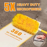 JEHONN Portörlő Utántöltő Csomag 20db Swiffer Dusterrel Kompatibilis, 360° Porvonzó, Teleszkópos Nyéllel, Állítható Fogantyúval, Állatszőr é 3