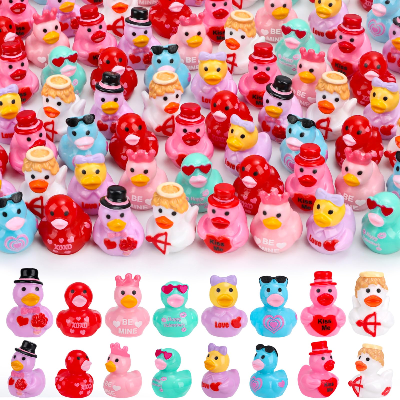 Photo 1 of 120 Pcs Valentine's Day Mini Resin Ducks