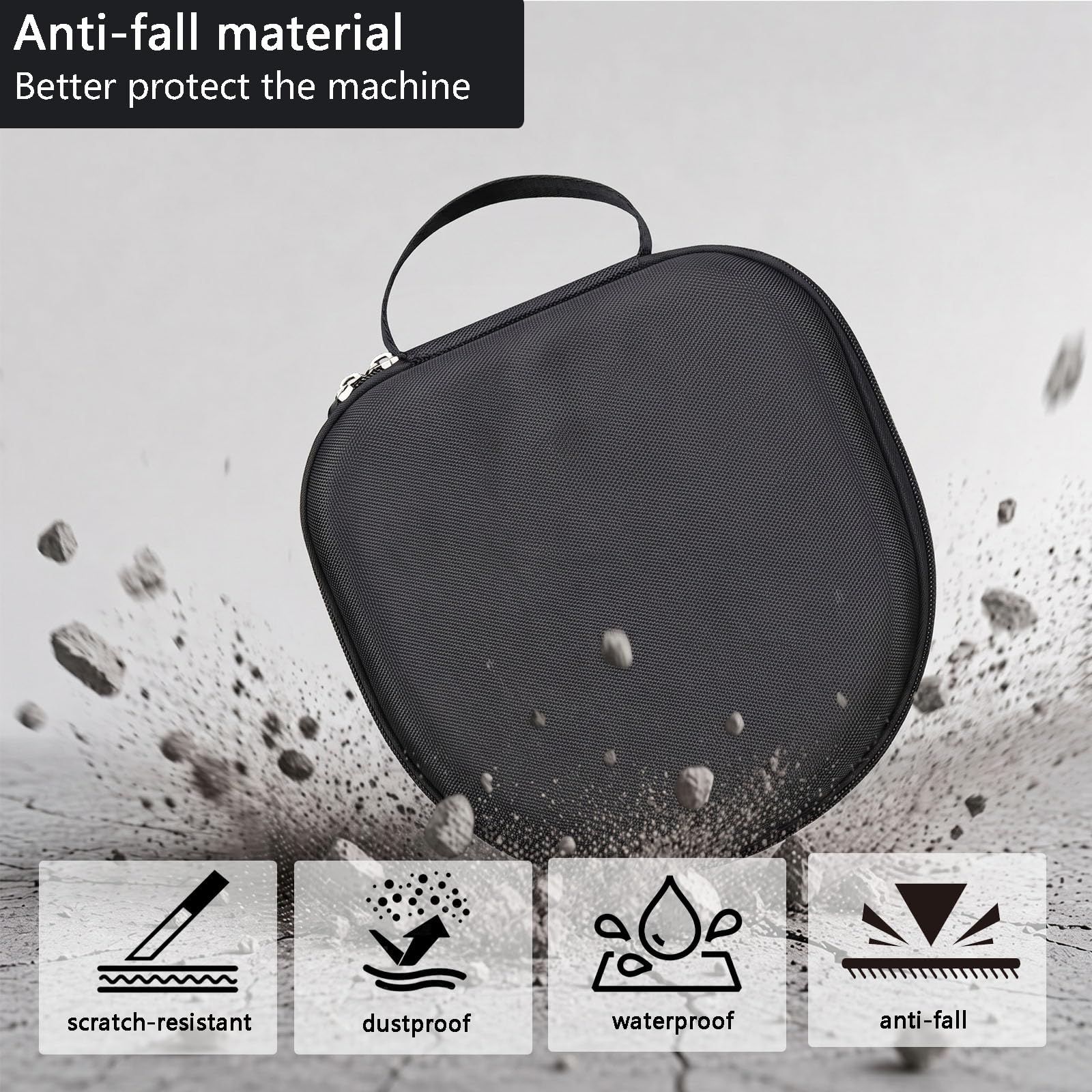 Custodia rigida in EVA compatibile con Apple AirPods Max/AirPods Max 2, custodia protettiva da viaggio portatile, organizer per cuffie e accessori (solo custodia)