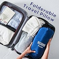 Vista 5 de Ecosa Almohada de espuma viscoelástica de gel refrescante, almohada viscoelástica ajustable, almohadas de viaje para dormir, almohada cervical