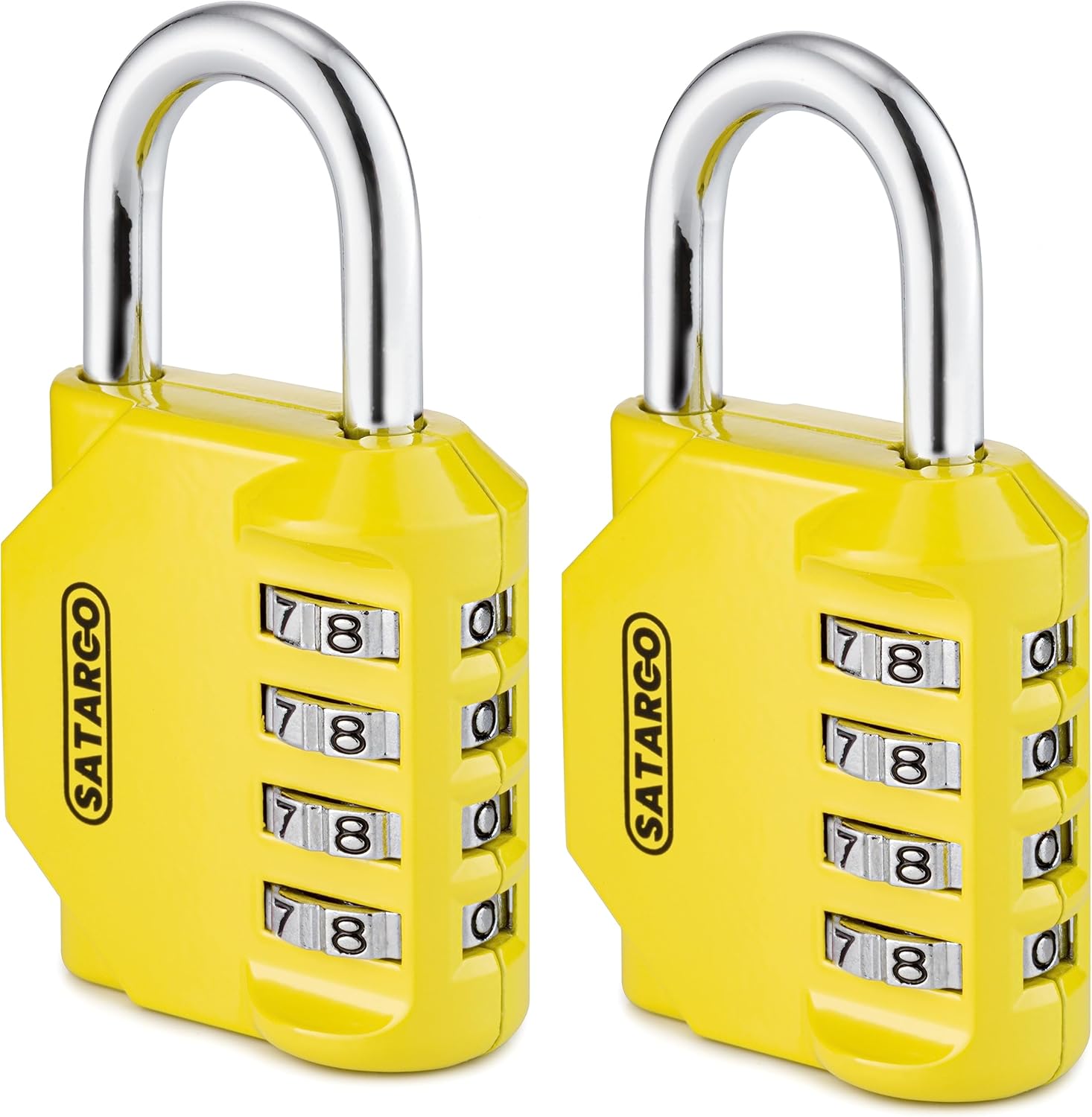 Satargo 4 Digit Combination Padlock for Gym Locker Indoor and Outdoor