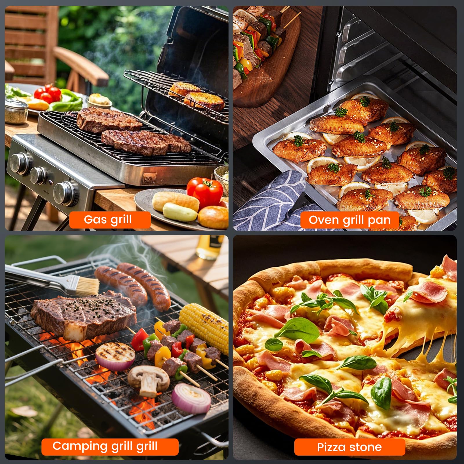 Spazzola elettrica per barbecue a batteria con 3 livelli di pulizia, indicatore batteria a 5 livelli, testa regolabile a 180°, testina in acciaio inox, impermeabile, durata, resistente alle