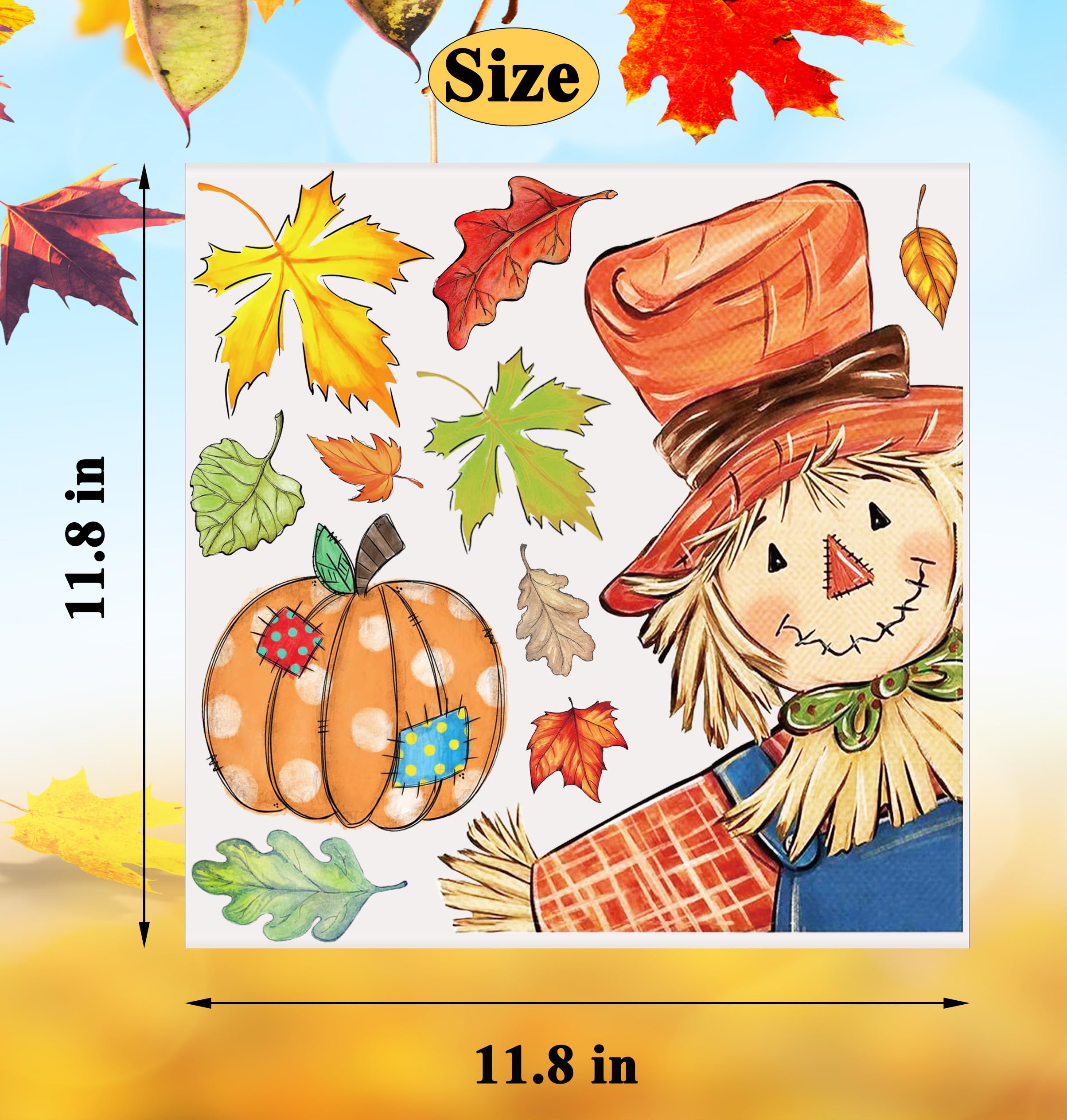Amazon.com: Hrency Fall Window Clings Decorations for Glass Fall