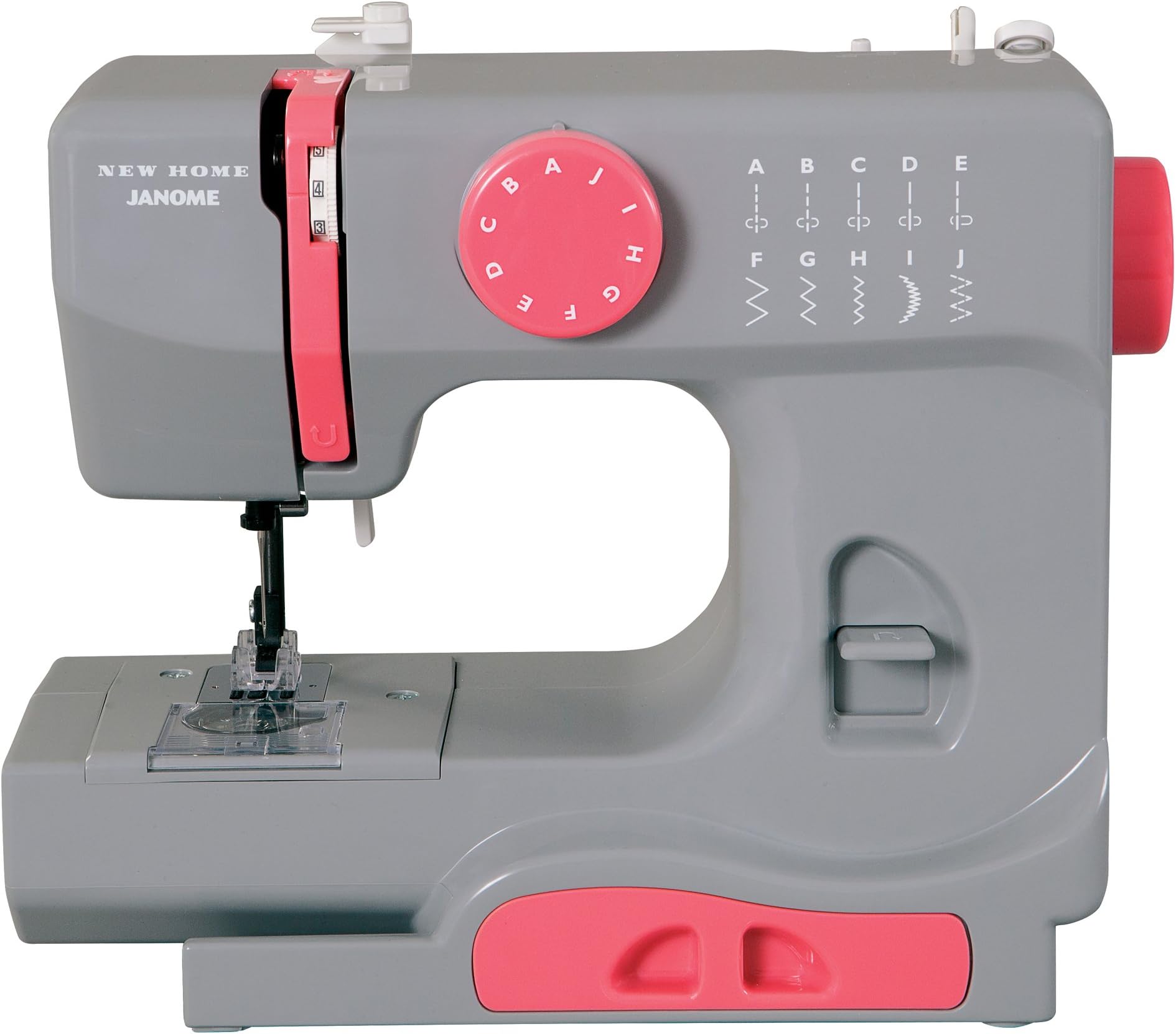 Janome Graceful Gray Basic, Easy-to-Use, 10-Stitch Portable, Compact Sewing Machine with Free Arm only 5 pounds