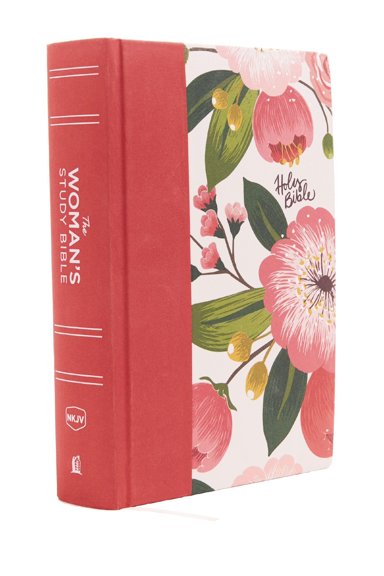 The NKJV, Woman's Study Bible, Cloth over Board, Pink Floral, Red