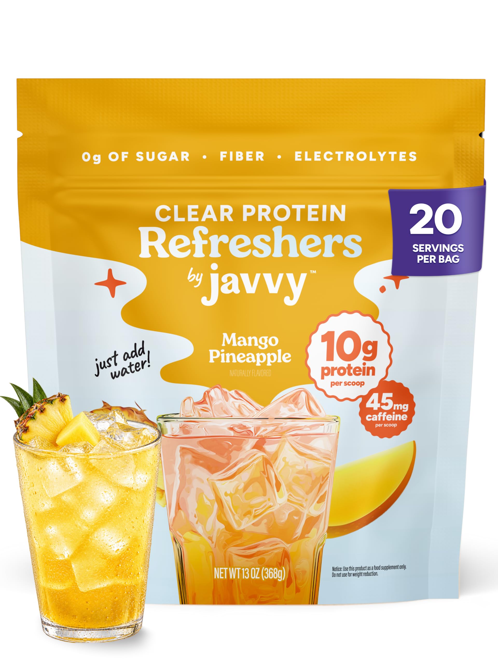 Javvy Clear Protein Powder with Clear Whey Protein, Strawberry Berry Acai — Amazon image 21
