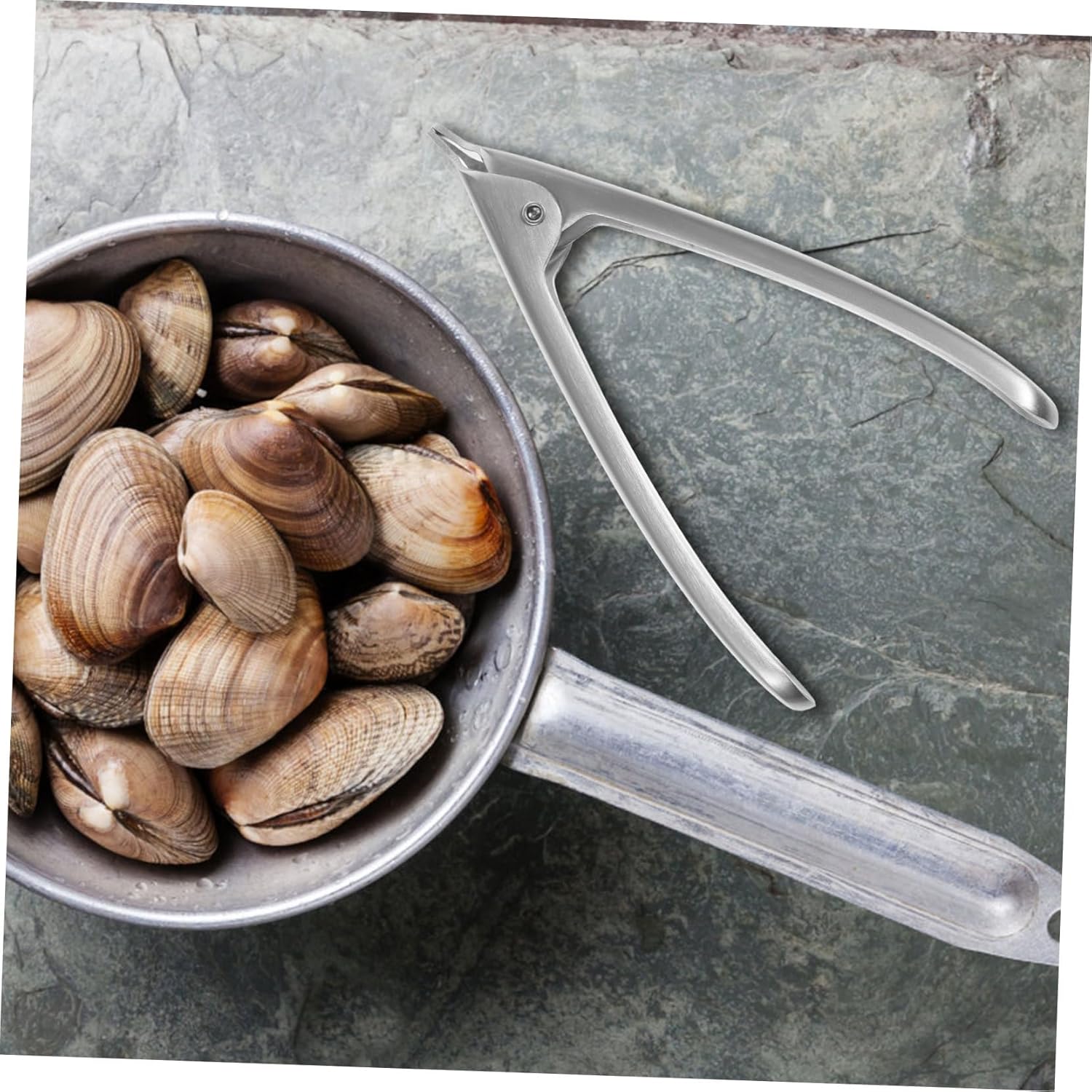 3pcs Stainless Steel Clamp Opener Rustproof Kitchen Shellfish Tool for Clams and Oysters Ergonomic Design Automatic Spring Return Practical Kitchen Gadget for