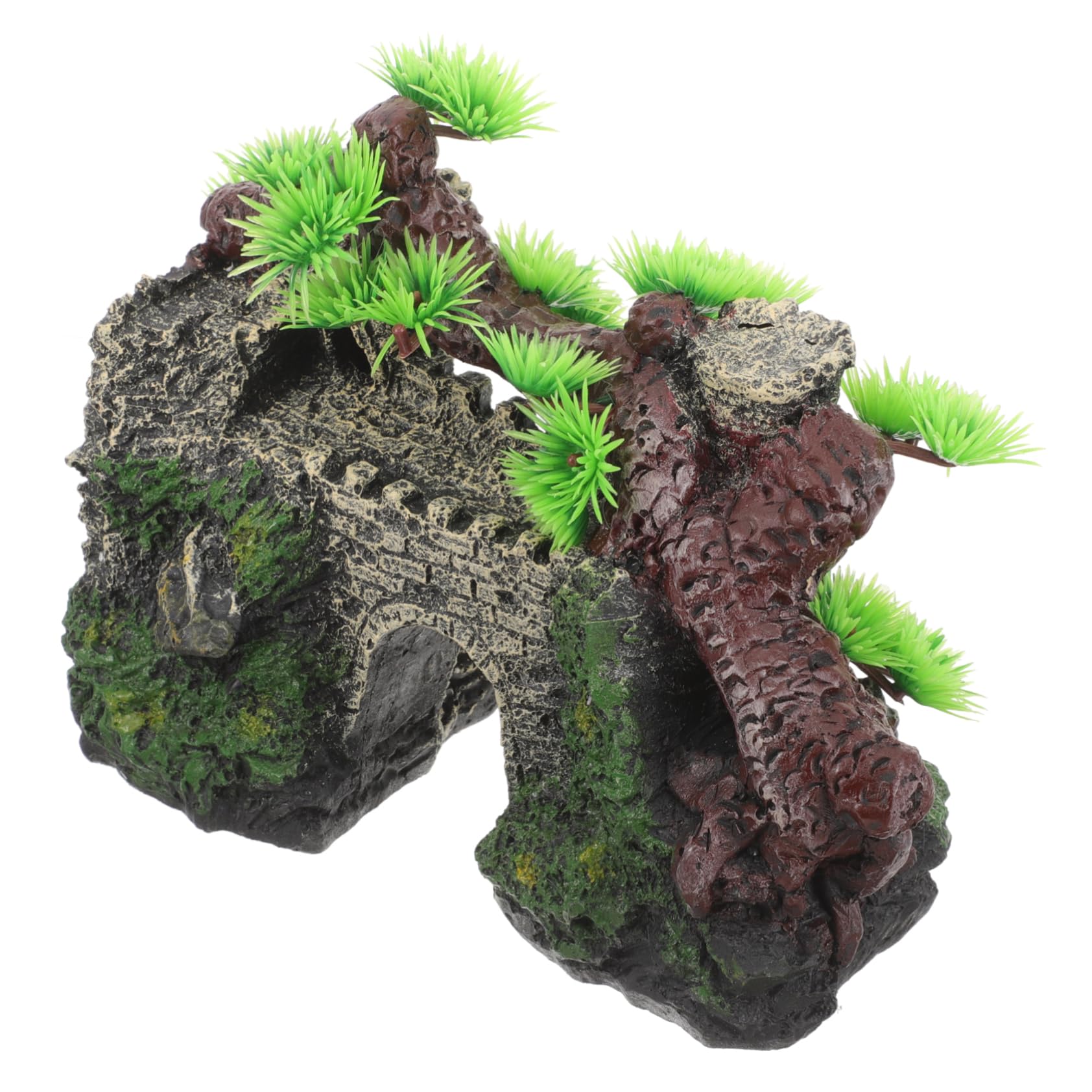 ABOOFAN 2 Pezzi Castello Acquario Artificiale Decorazione di Pesce Arredamento impostore Castello Decorativo dell'acquario UV Accessori Fornitura Acquario Artigianato in Resina per acquari